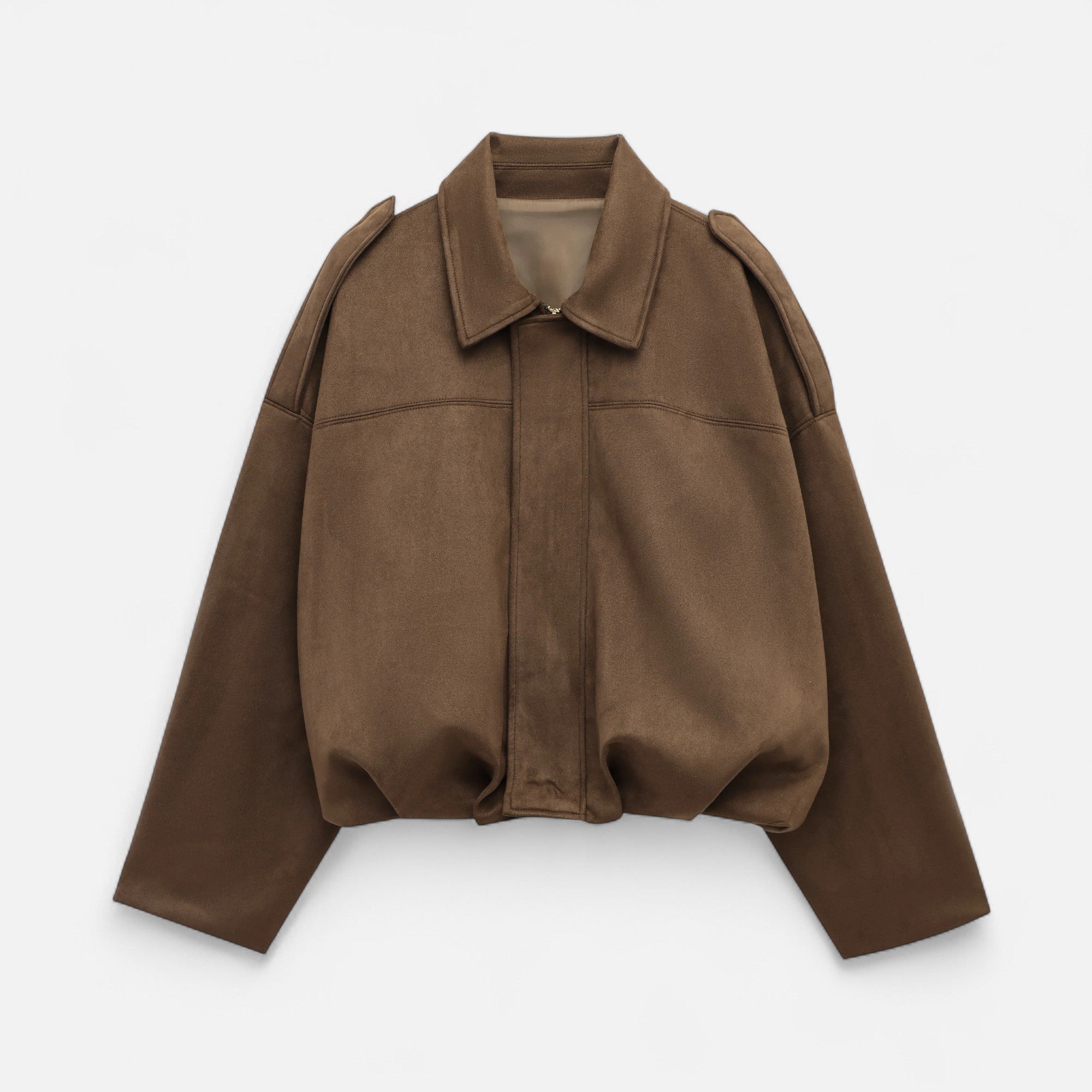 Chaqueta de Gamuza Clásica Mujer con Solapa