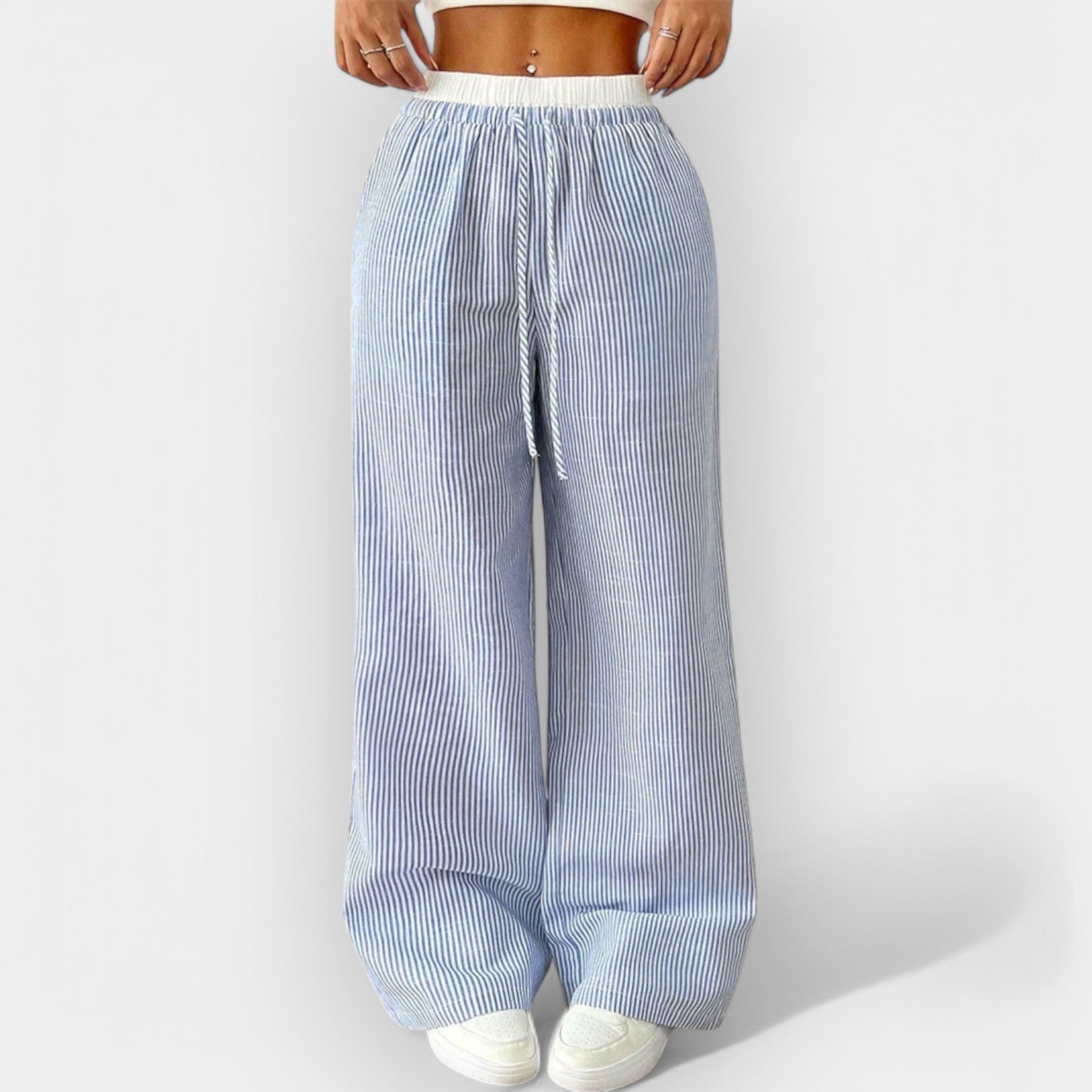 Pantalón Ancho con Rayas