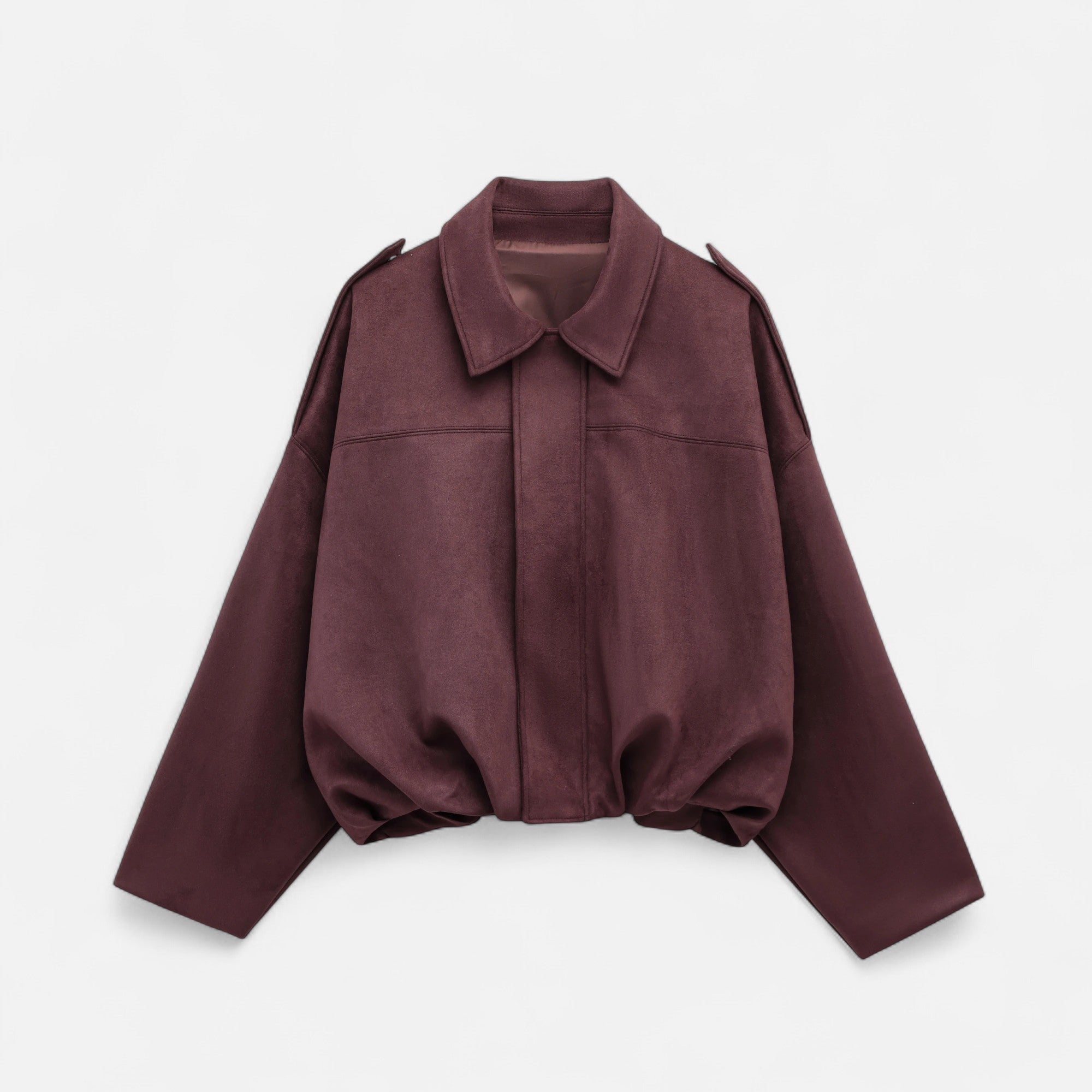 Chaqueta de Gamuza Clásica Mujer con Solapa