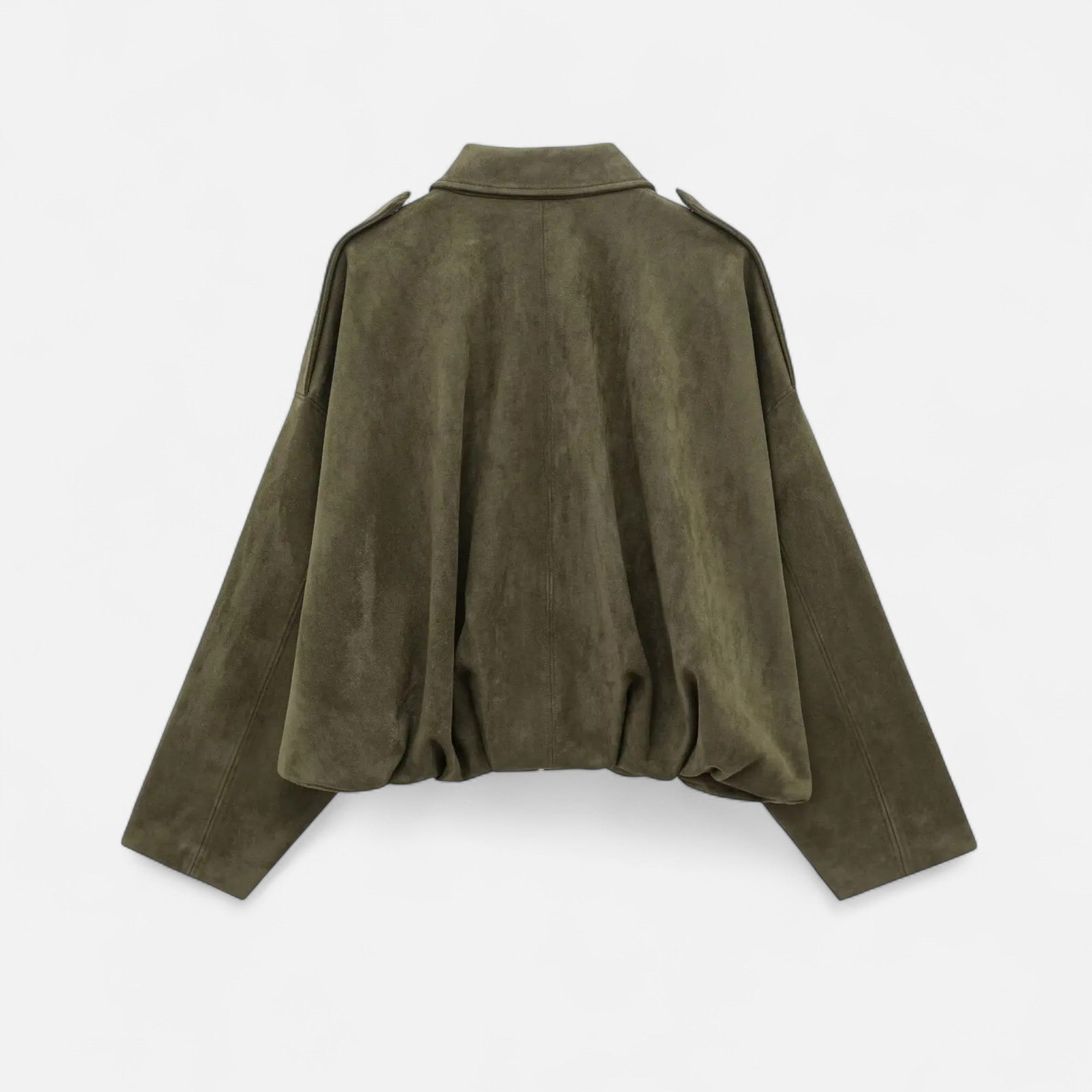 Chaqueta de Gamuza Clásica Mujer con Solapa