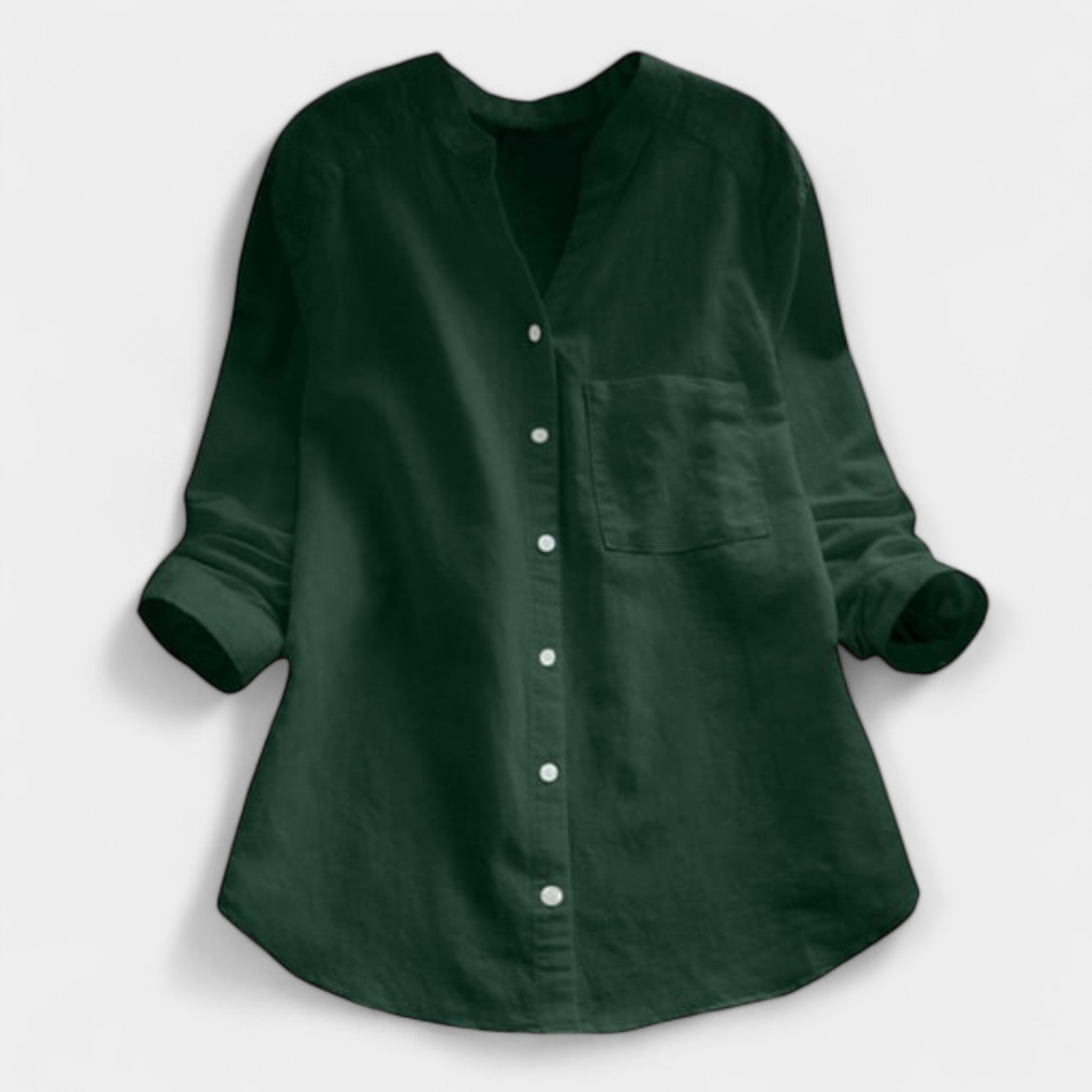 Camisa holgada de lino y algodón