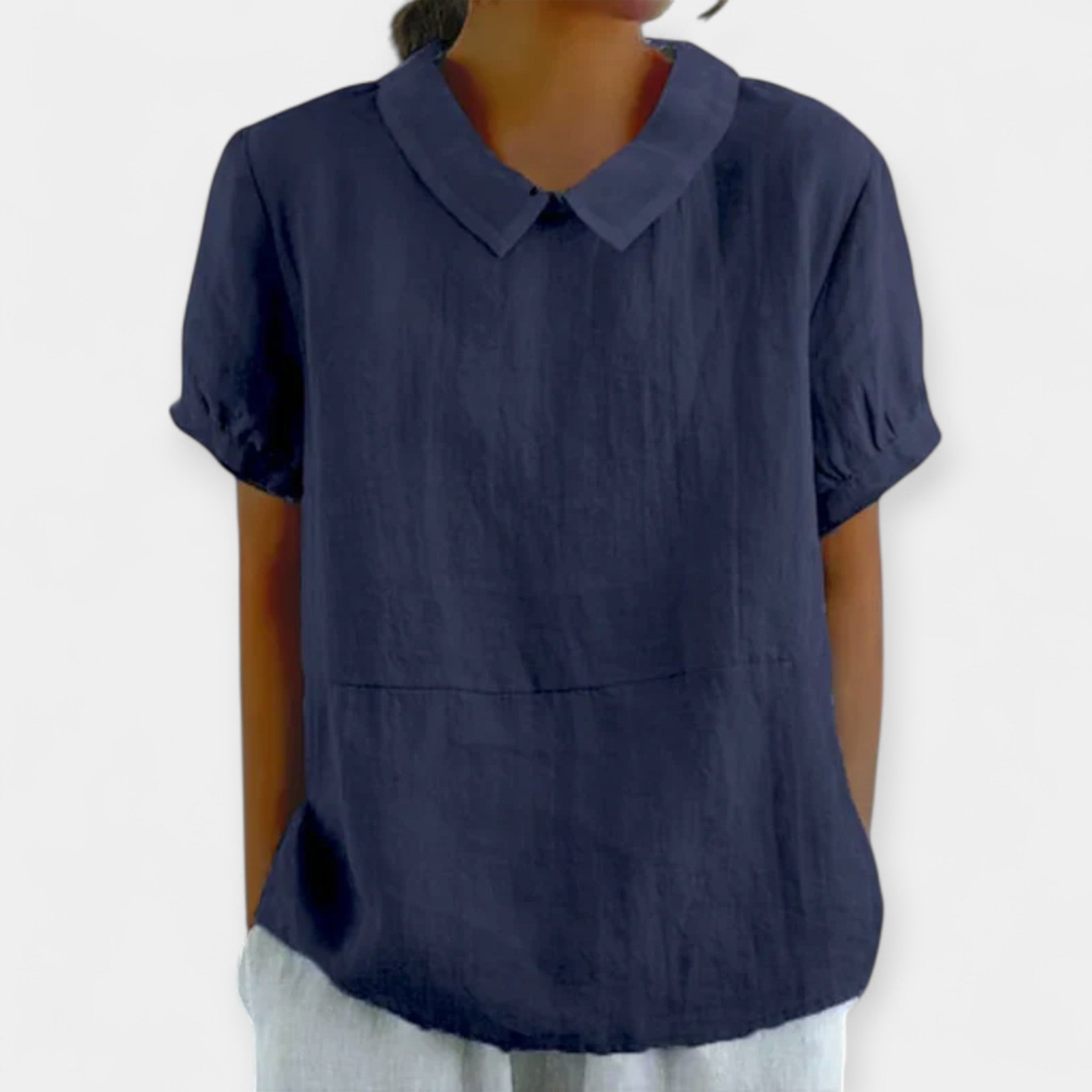 Blusa de algodón con cuello