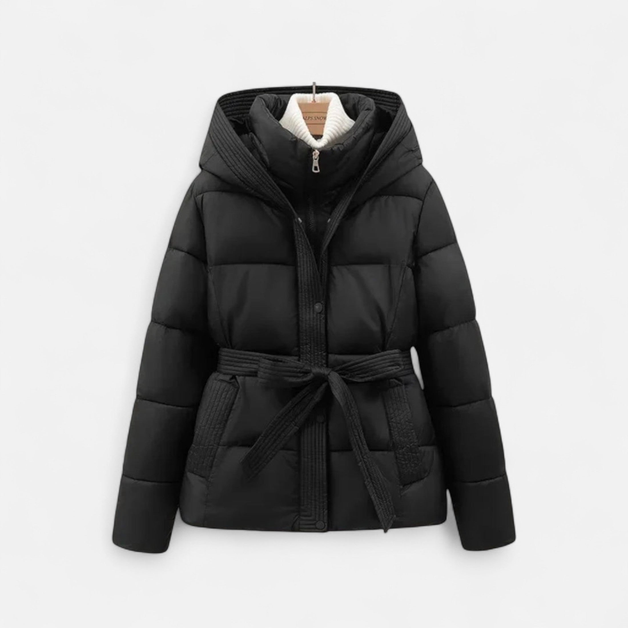 Chaqueta Mujer Invierno Acolchada con Cinturón