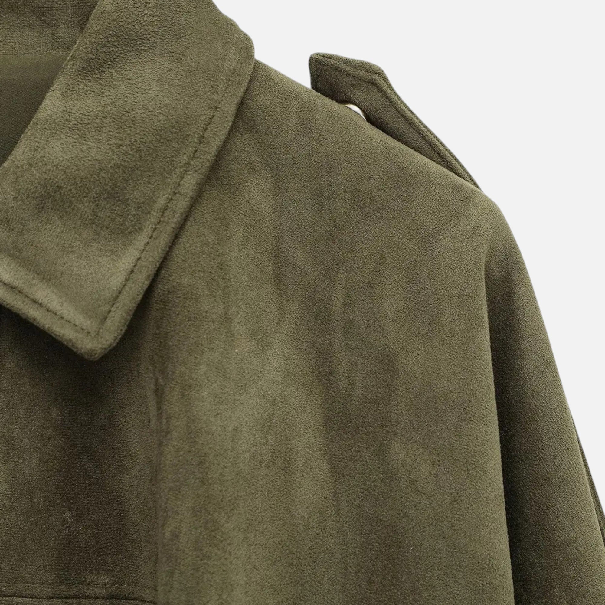 Eliaro Moda | Chaqueta de Gamuza Clásica Mujer con Solapa