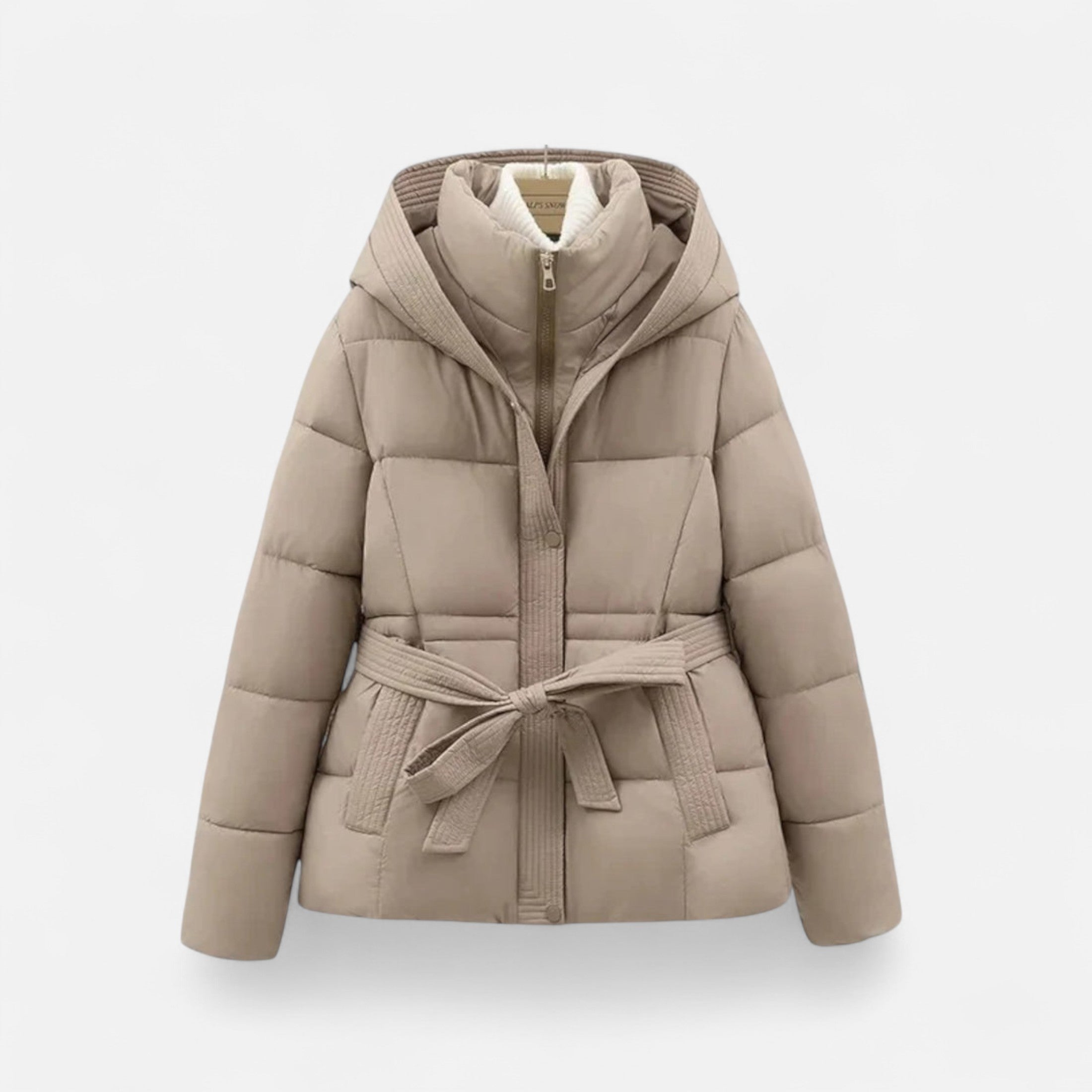 Chaqueta Mujer Invierno Acolchada con Cinturón