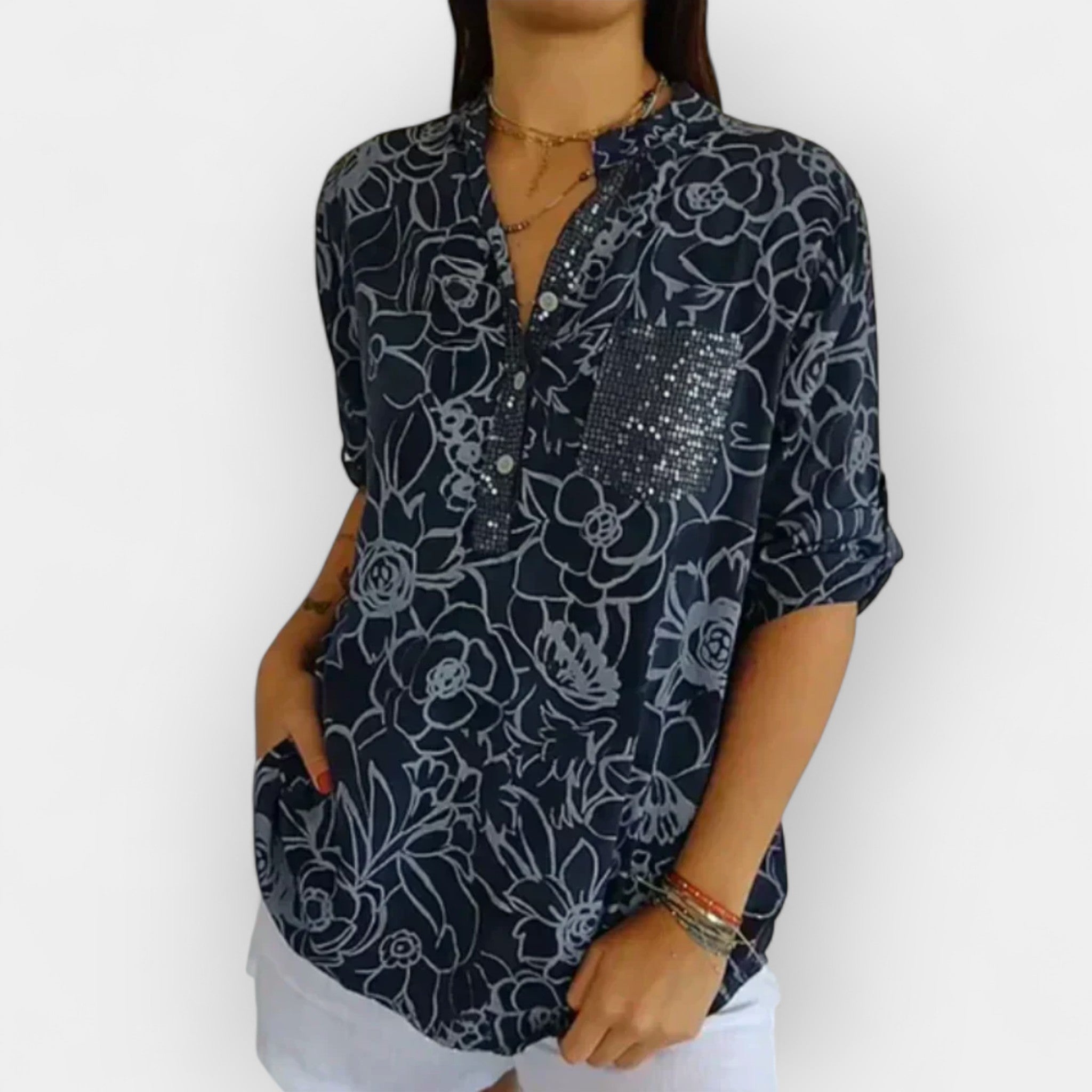 blusa ligera con estampado floral