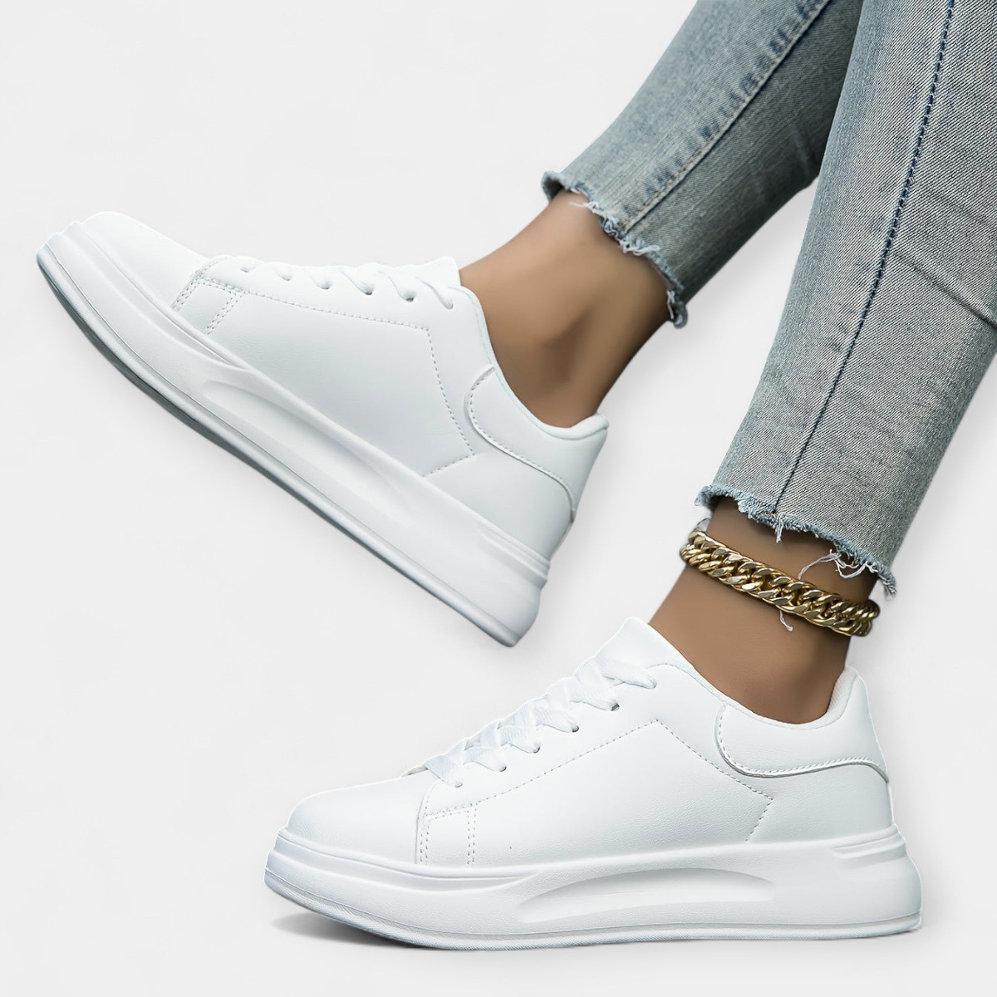 Sneakers de Piel Blancos