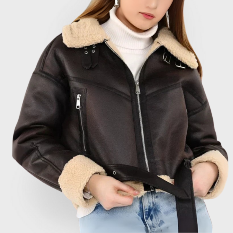 Chaqueta de cuero transpirable y versátil
