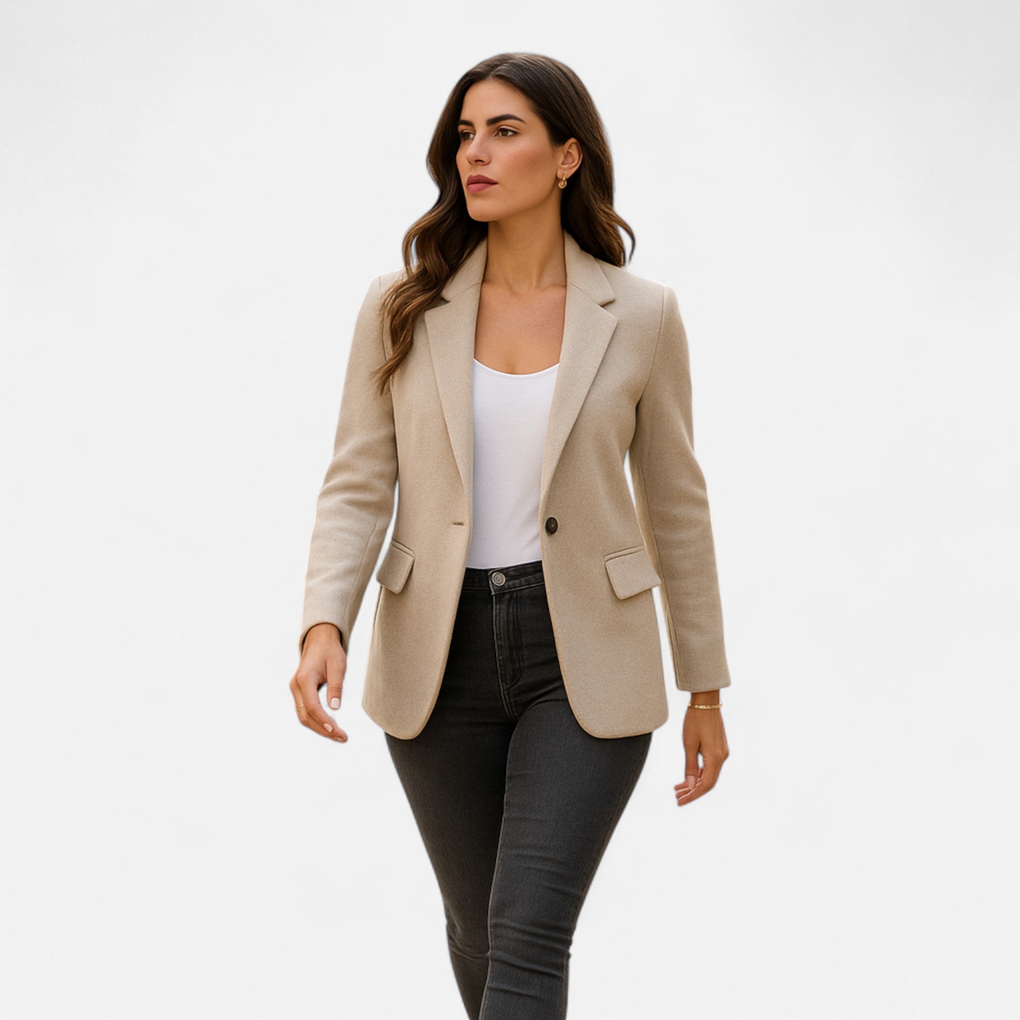 Eliaro Moda | Chaqueta Casual Mujer Manga Larga con Solapa Clásica