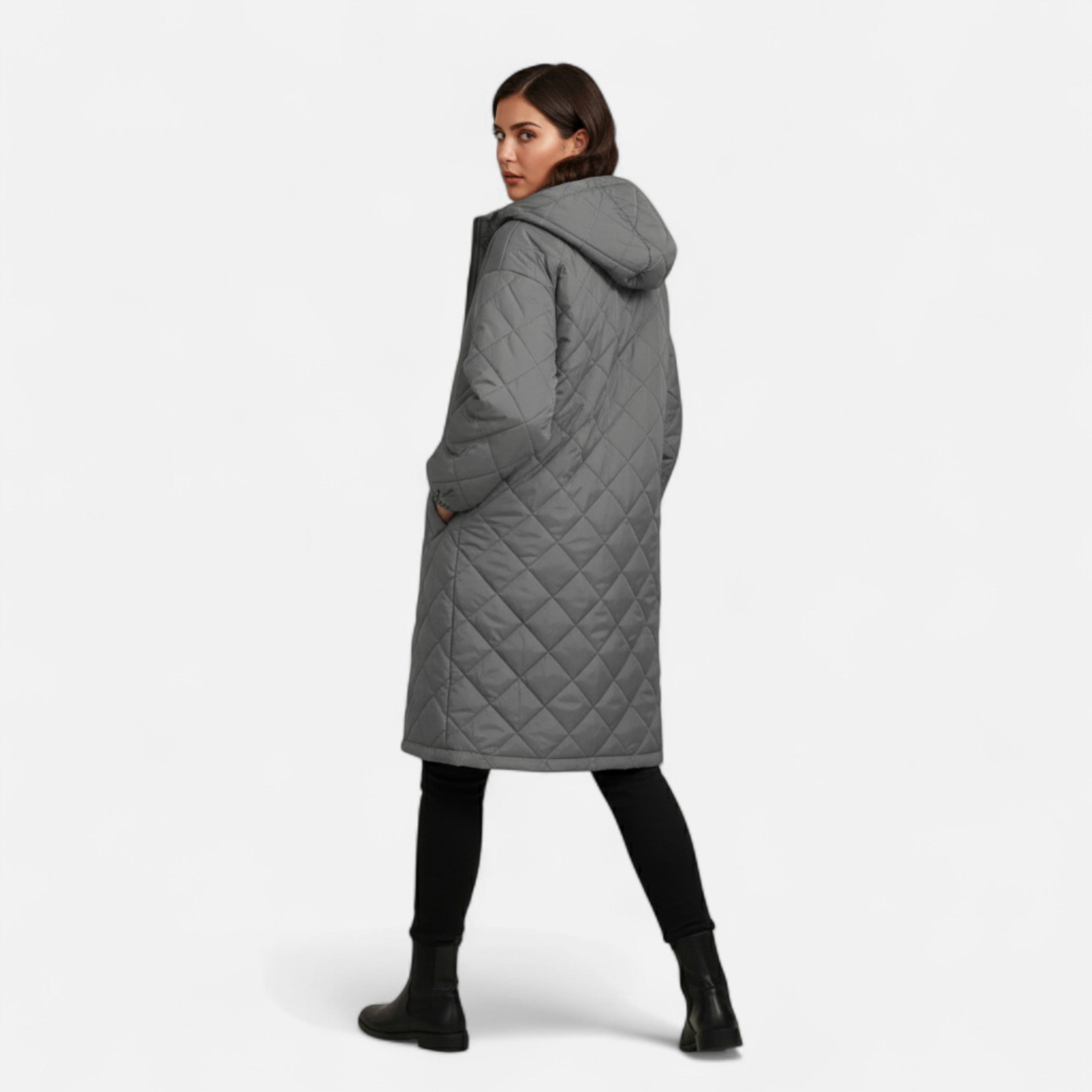 Chaqueta Acolchada Plus Size para Mujer