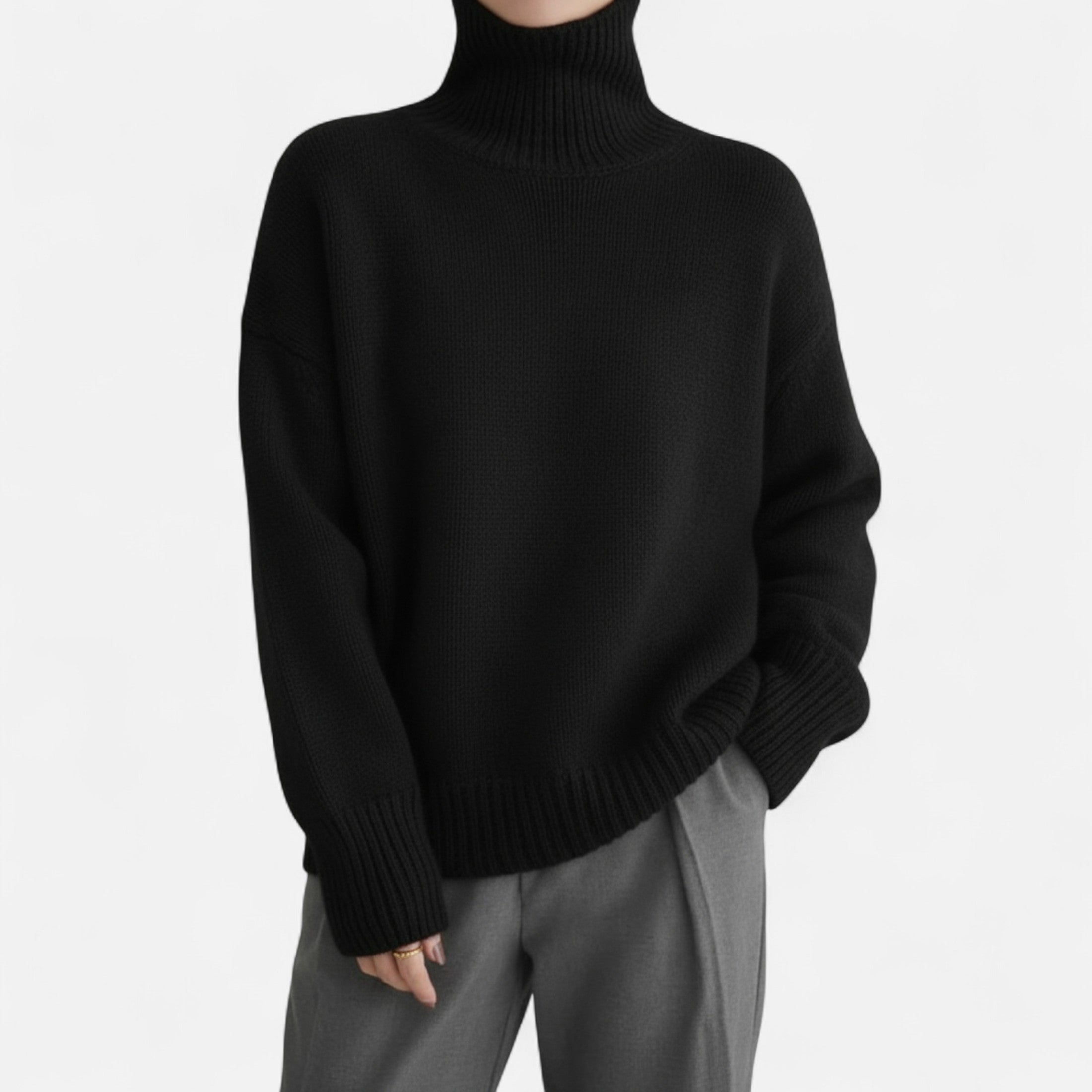 Jersey Mujer Invierno Cuello Alto Cashmere