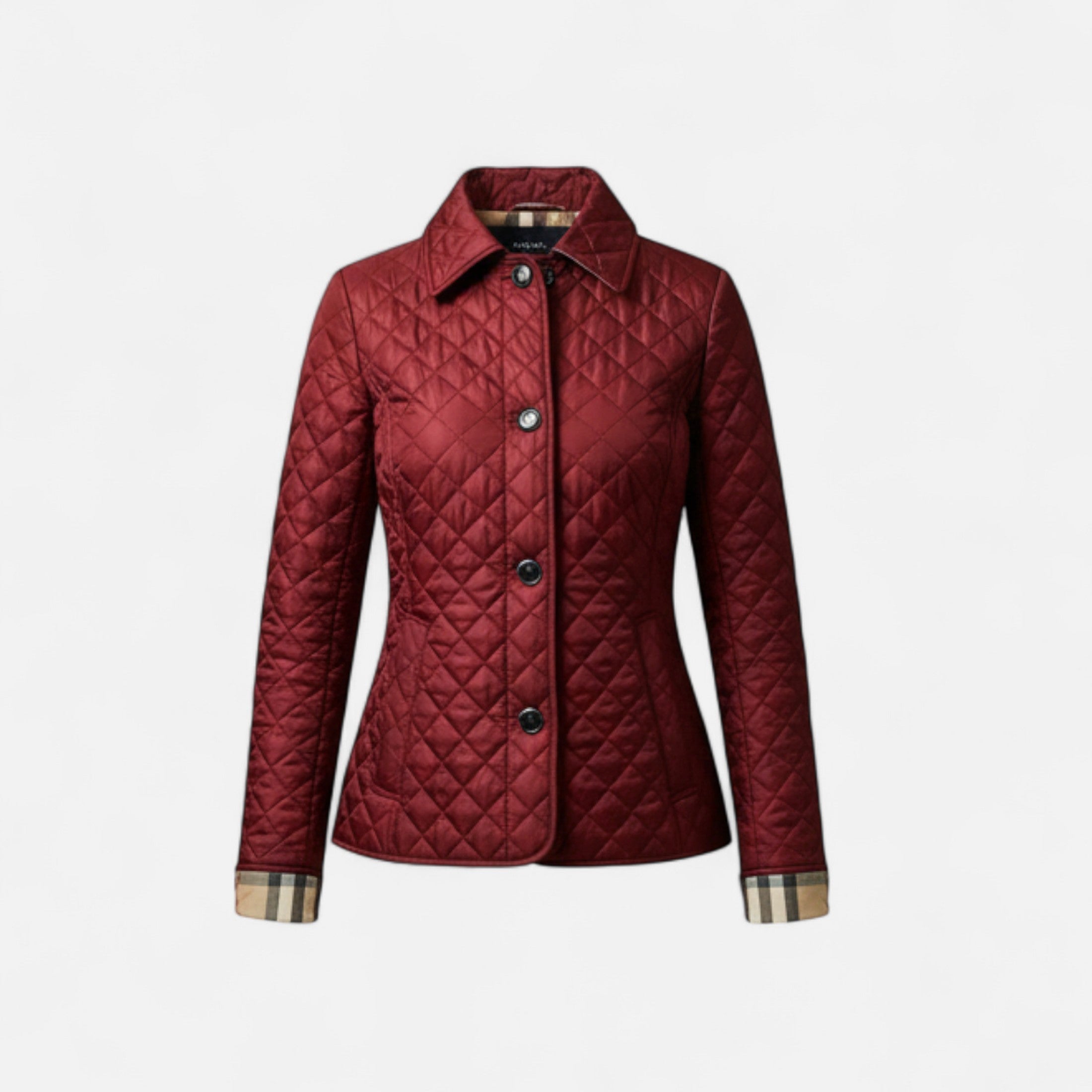 Chaqueta Acolchada Mujer Cuello Solapa Elegante