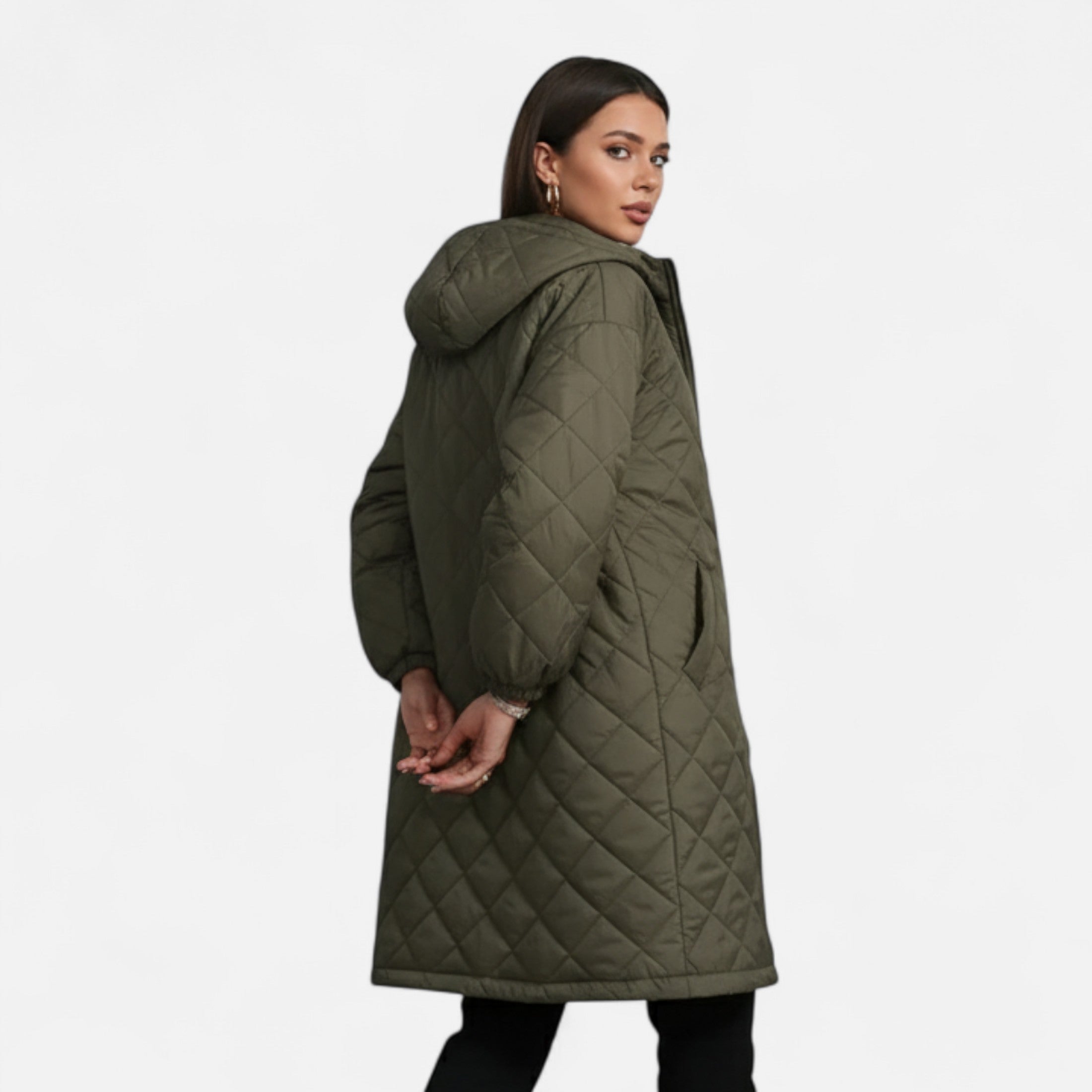 Chaqueta Acolchada Plus Size para Mujer