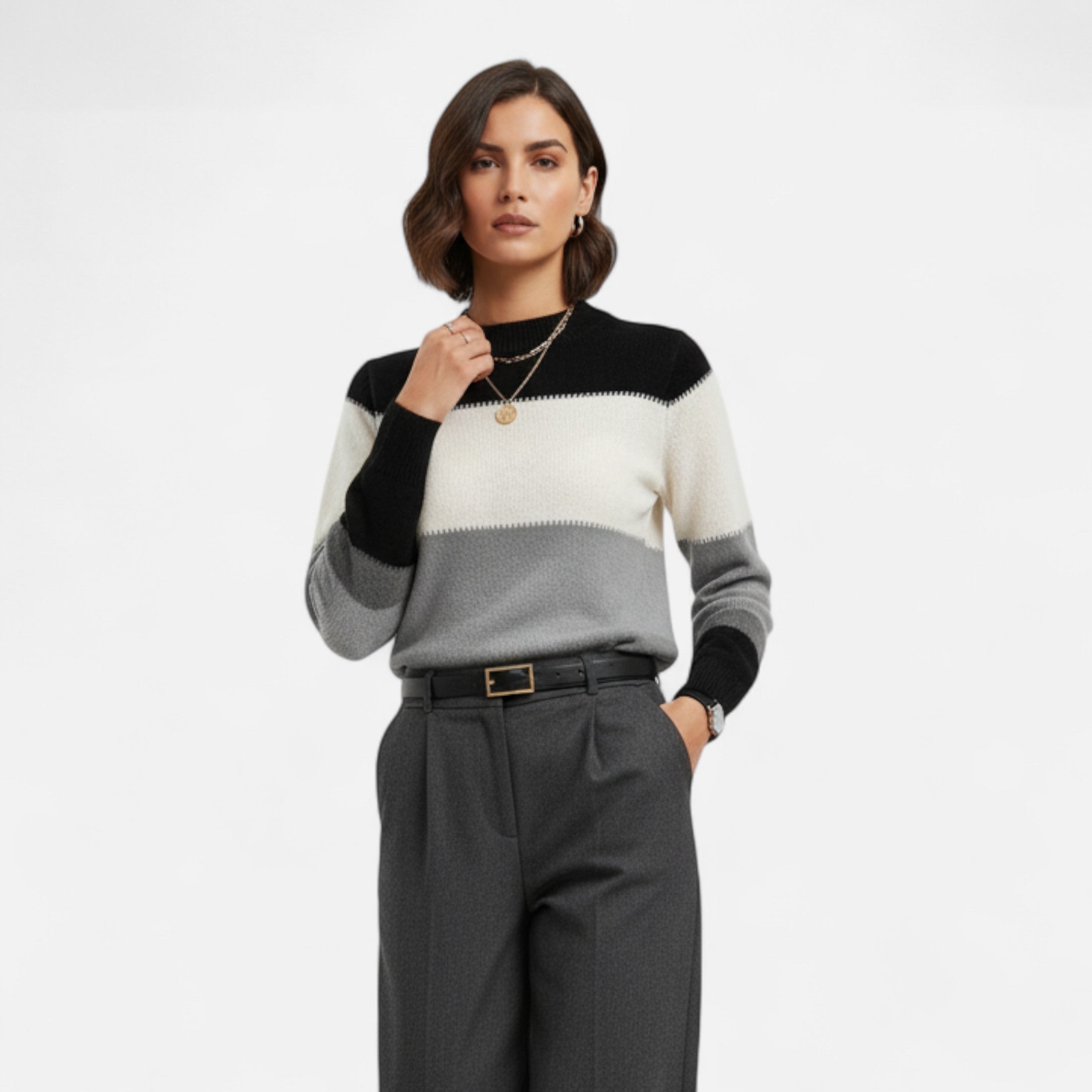 Jersey de Cuello Alto Clásico para Mujer