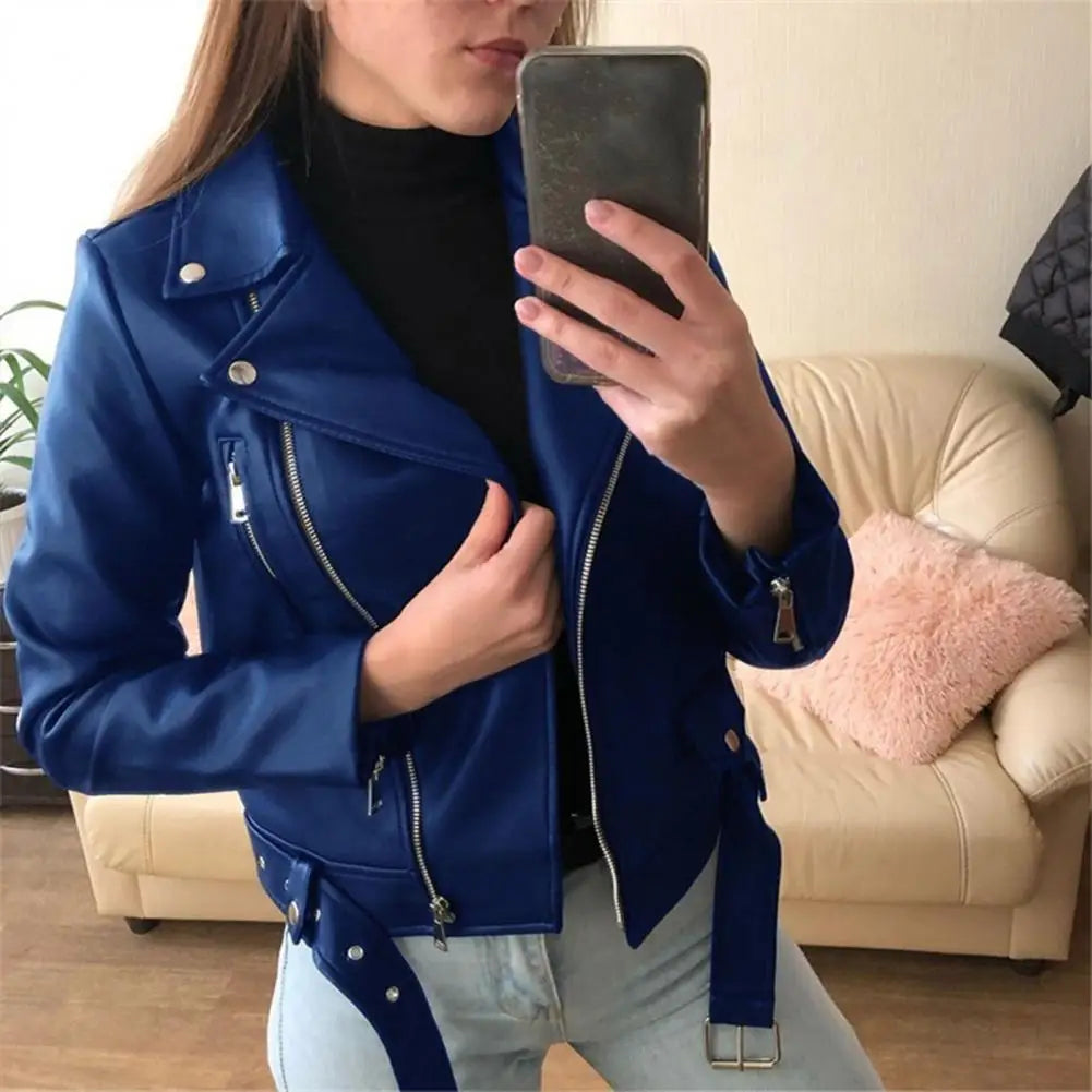 Chaqueta de cuero resistente y casual