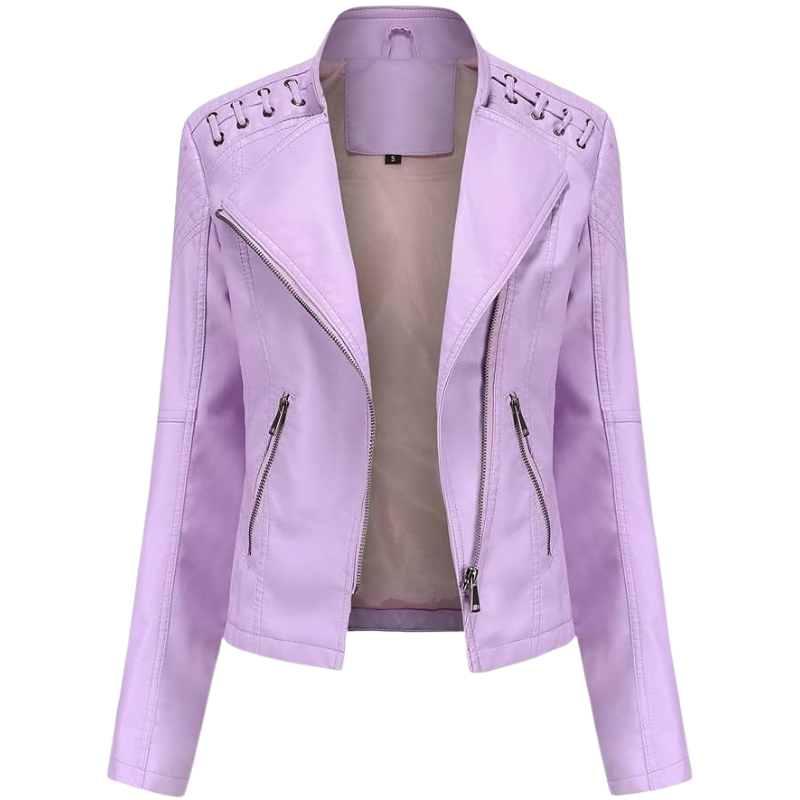 Chaqueta clásica de piel suave