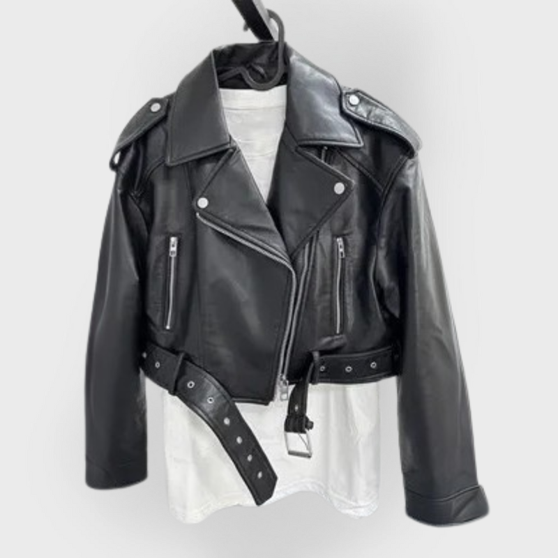 Chaqueta versátil de piel de calidad