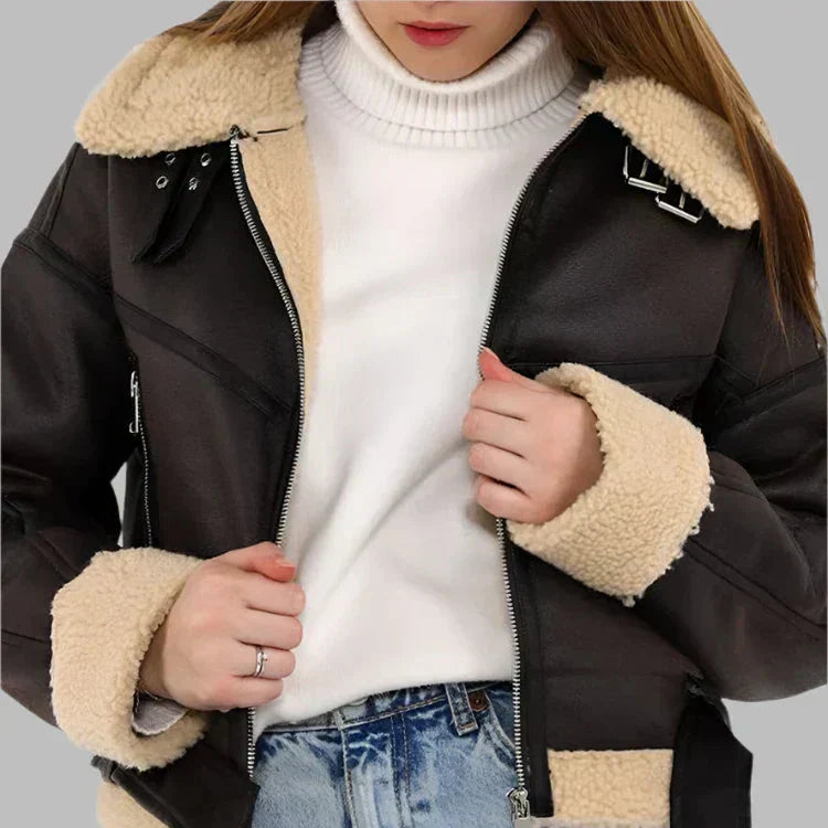 Chaqueta de cuero transpirable y versátil