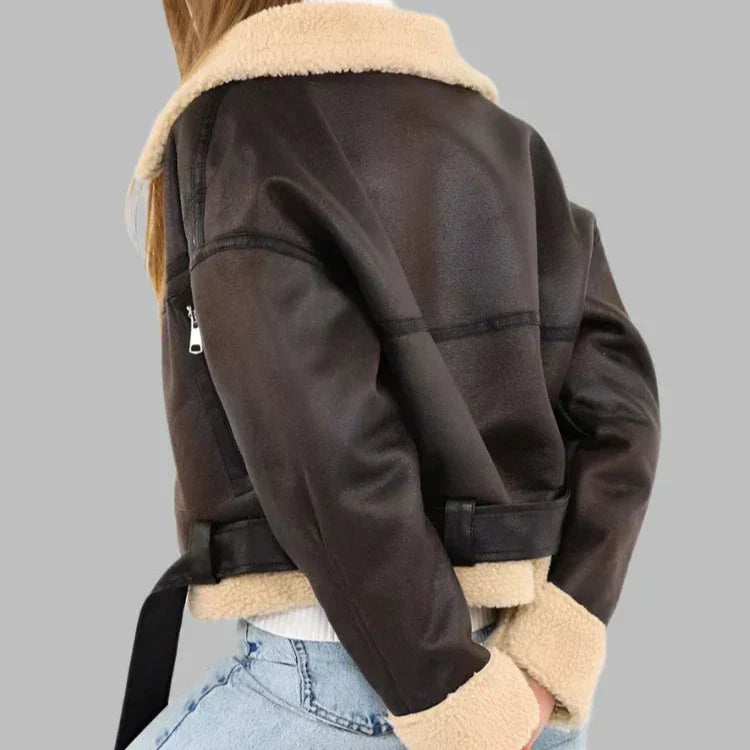 Chaqueta de cuero transpirable y versátil