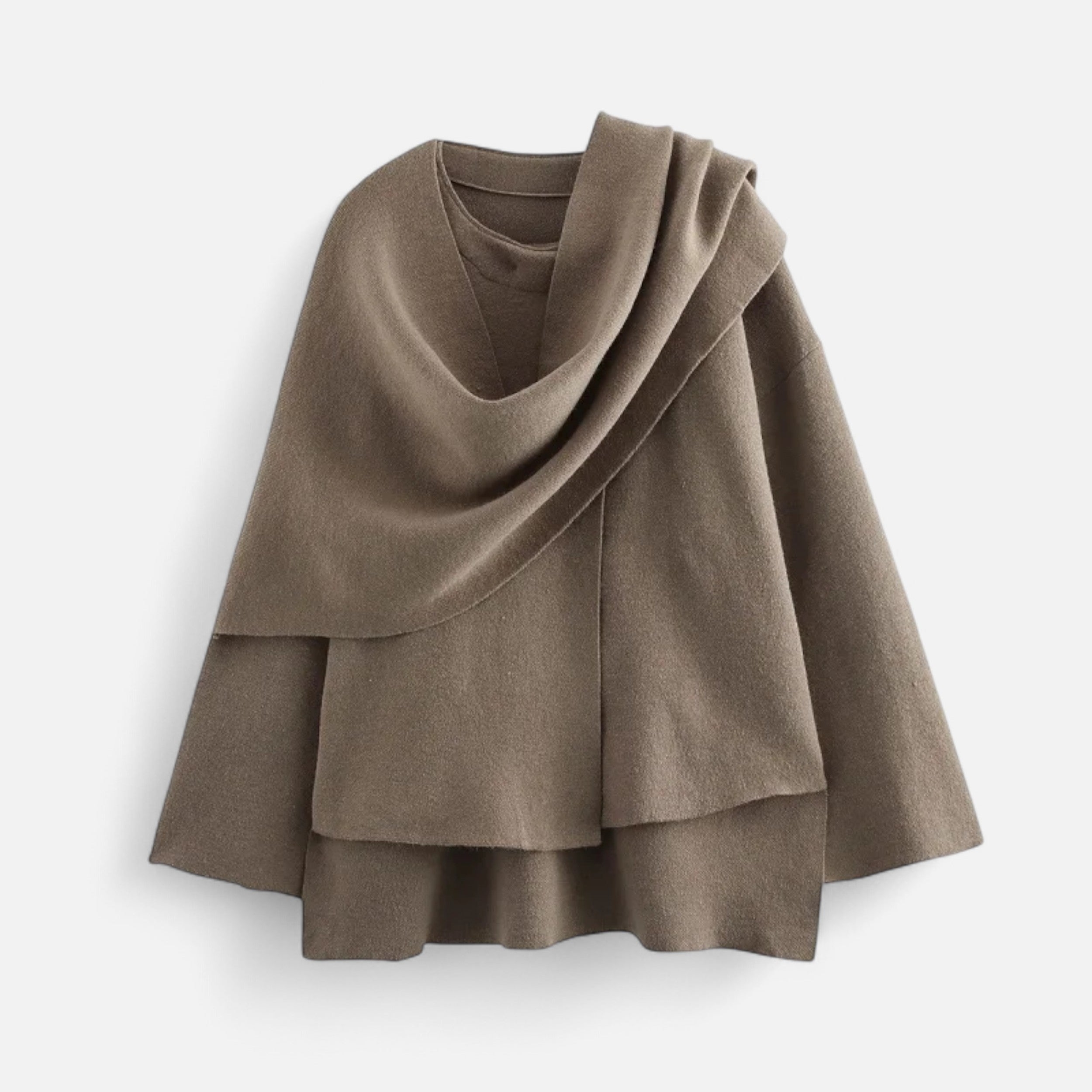 Eliaro Moda | Abrigo Mujer Invierno Acolchado con Bufanda Asimétrica