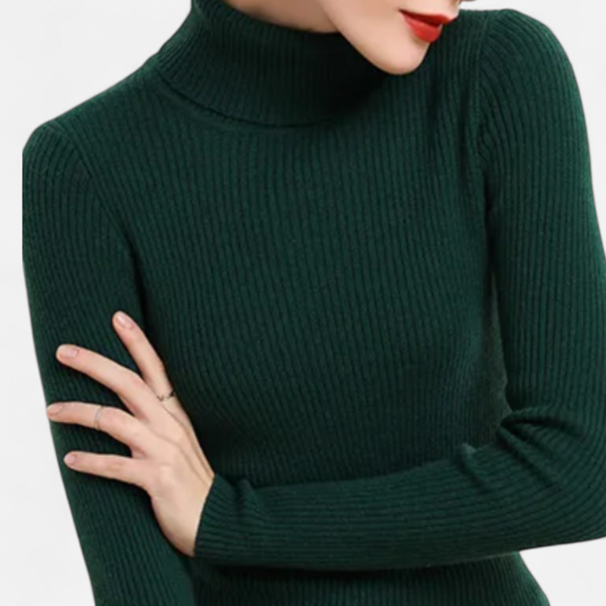 Jersey Cuello Alto Mujer Elegancia Atemporal en Cachemira