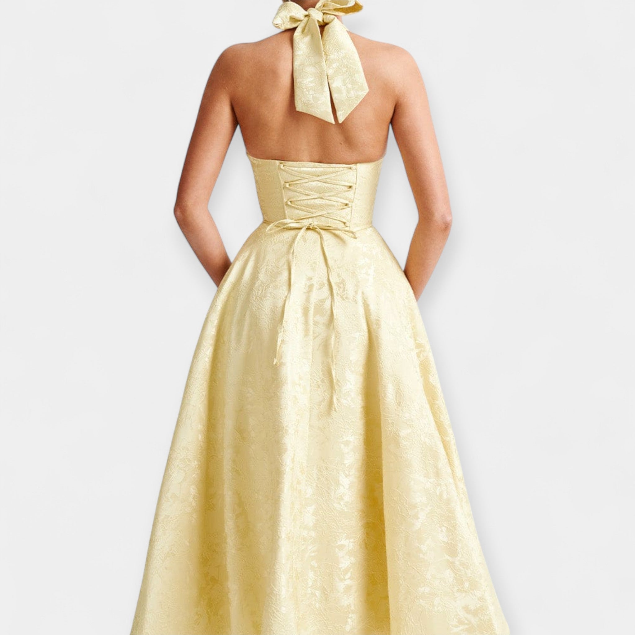 Μίντι Φόρεμα με Ανοιχτή Πλάτη & Κορσέ