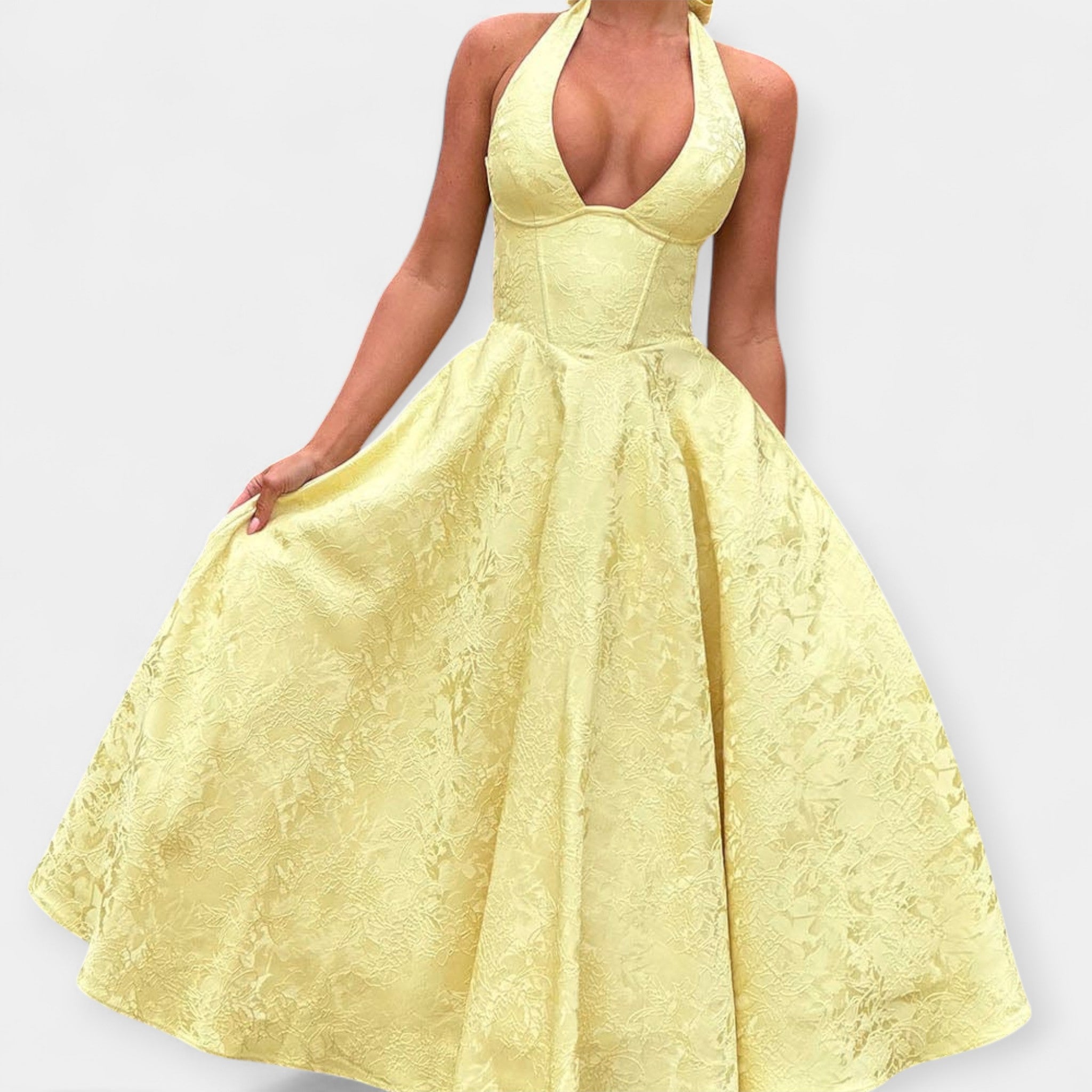 Μίντι Φόρεμα με Ανοιχτή Πλάτη & Κορσέ