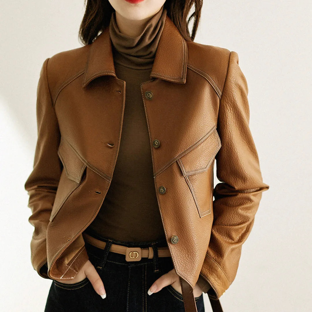 Chaqueta de cuero para la primavera