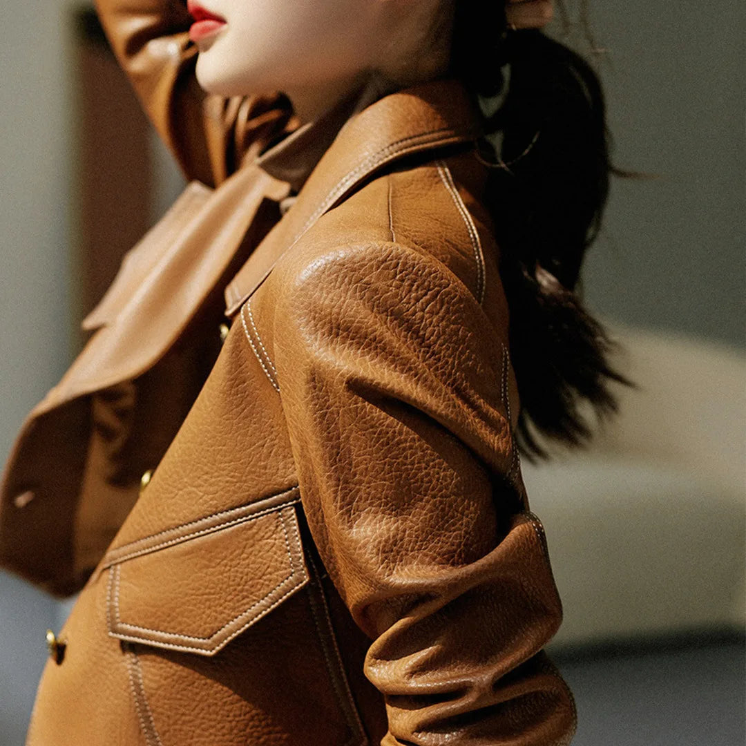 Chaqueta de cuero para la primavera