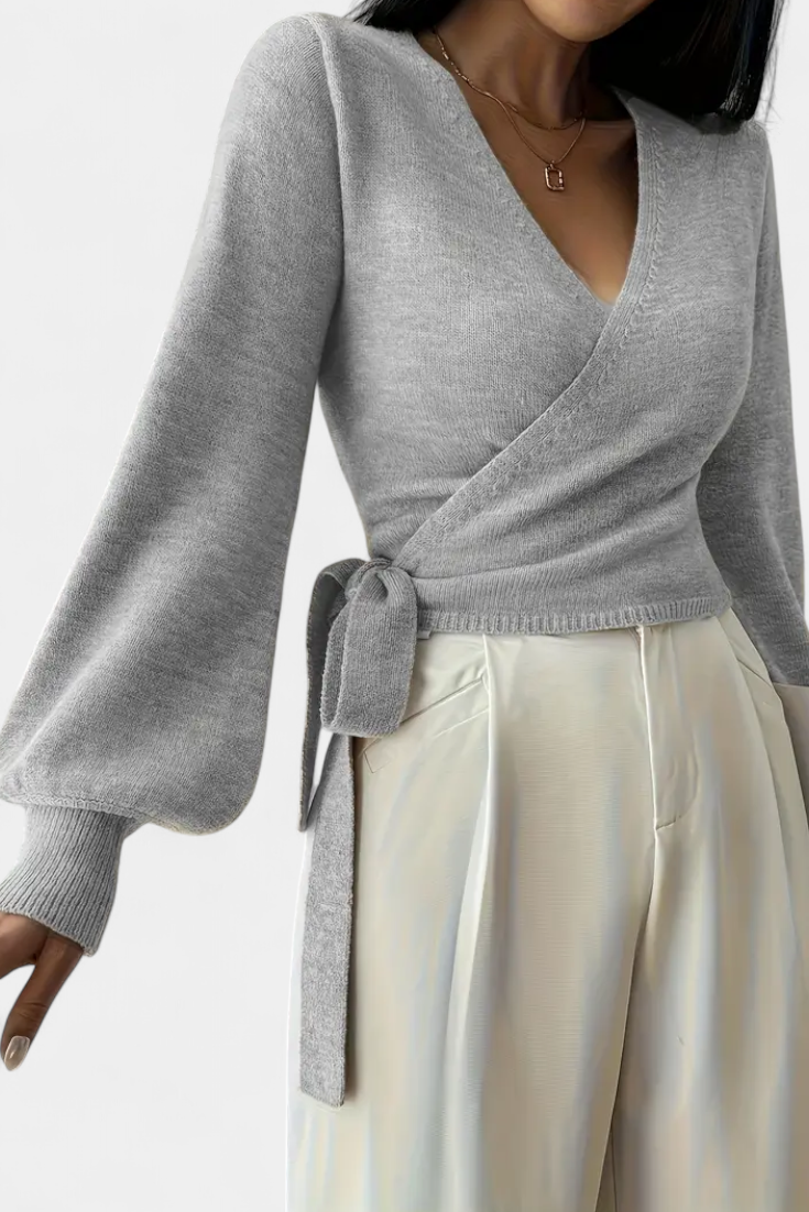 Suéter Persephone Con Tirantes Cruzados Cuello V Moderno