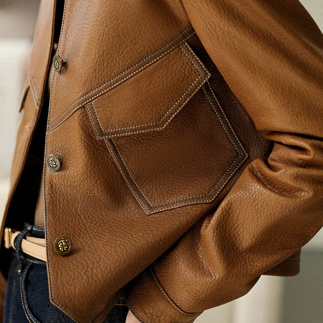 Chaqueta de cuero para la primavera