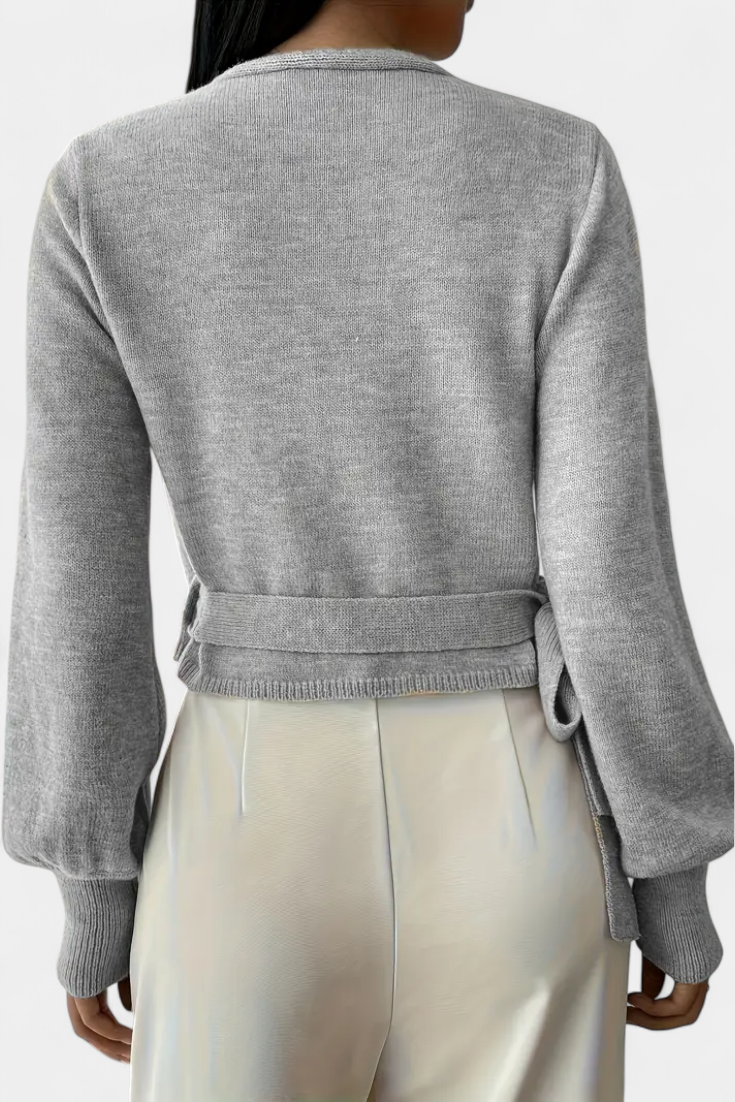 Suéter Persephone Con Tirantes Cruzados Cuello V Moderno