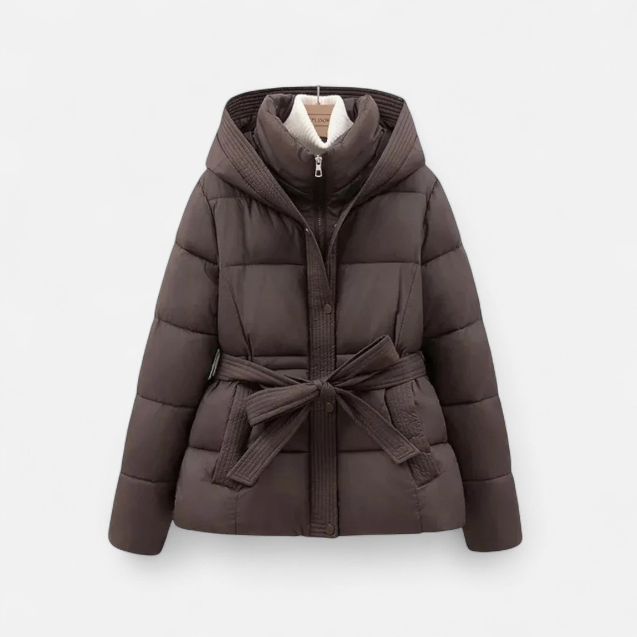Chaqueta Mujer Invierno Acolchada con Cinturón