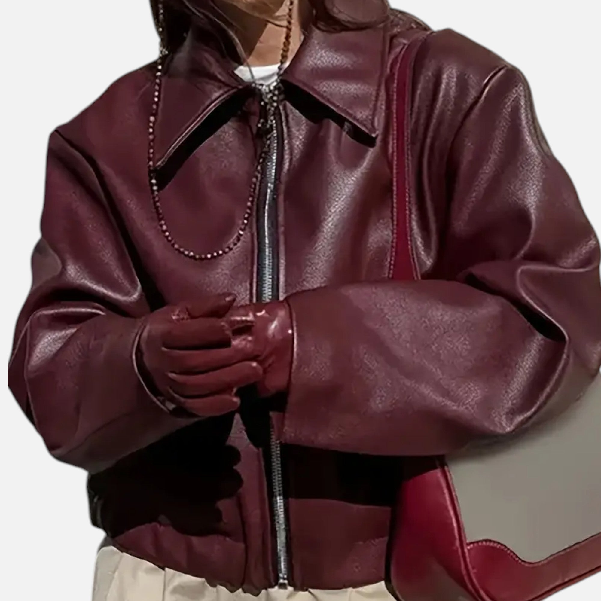 Chaqueta Motera de Polipiel de Lujo