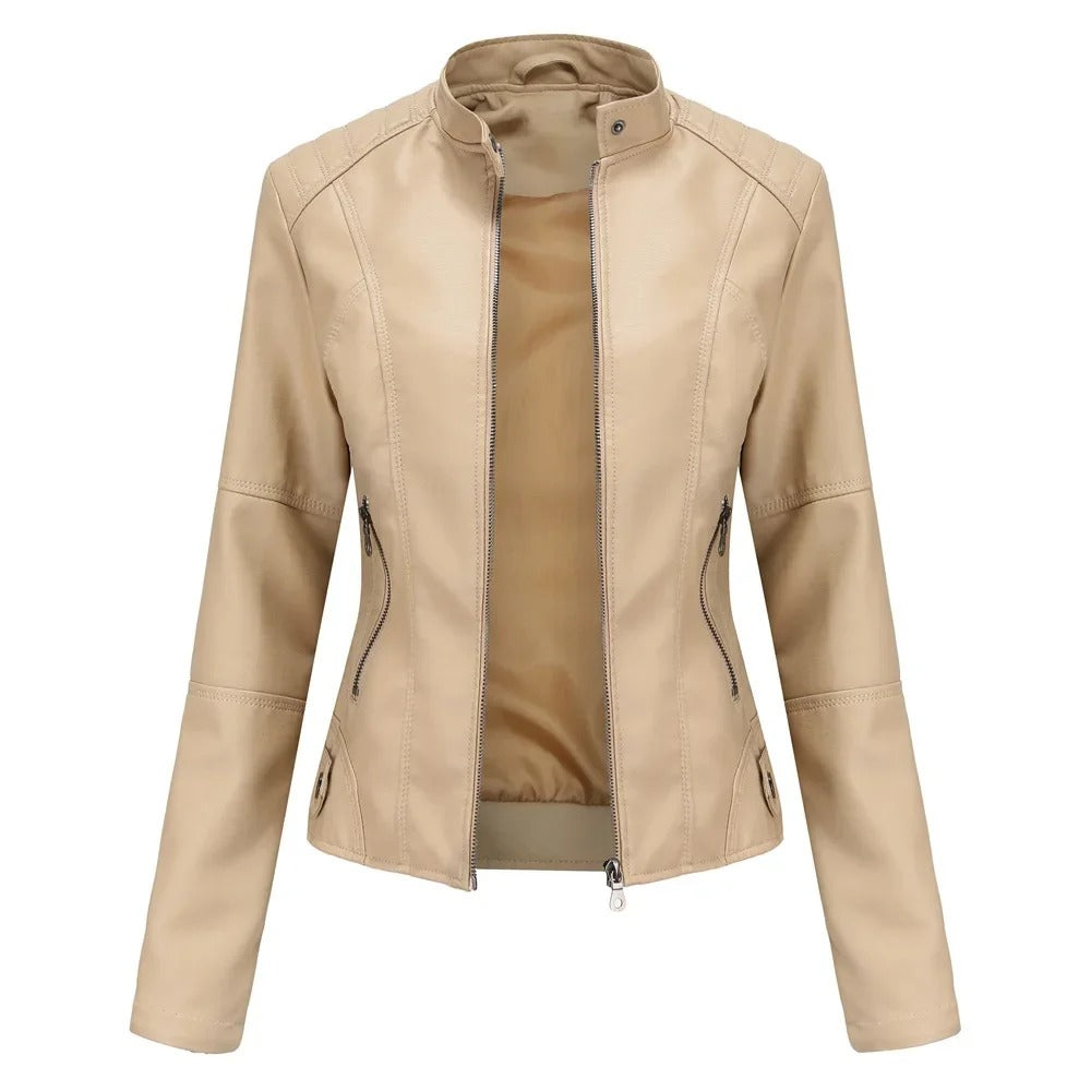 Chaqueta de cuero elegante y moderna