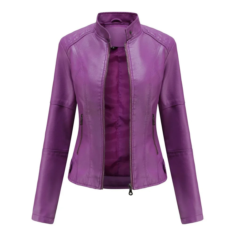 Chaqueta de cuero elegante y moderna