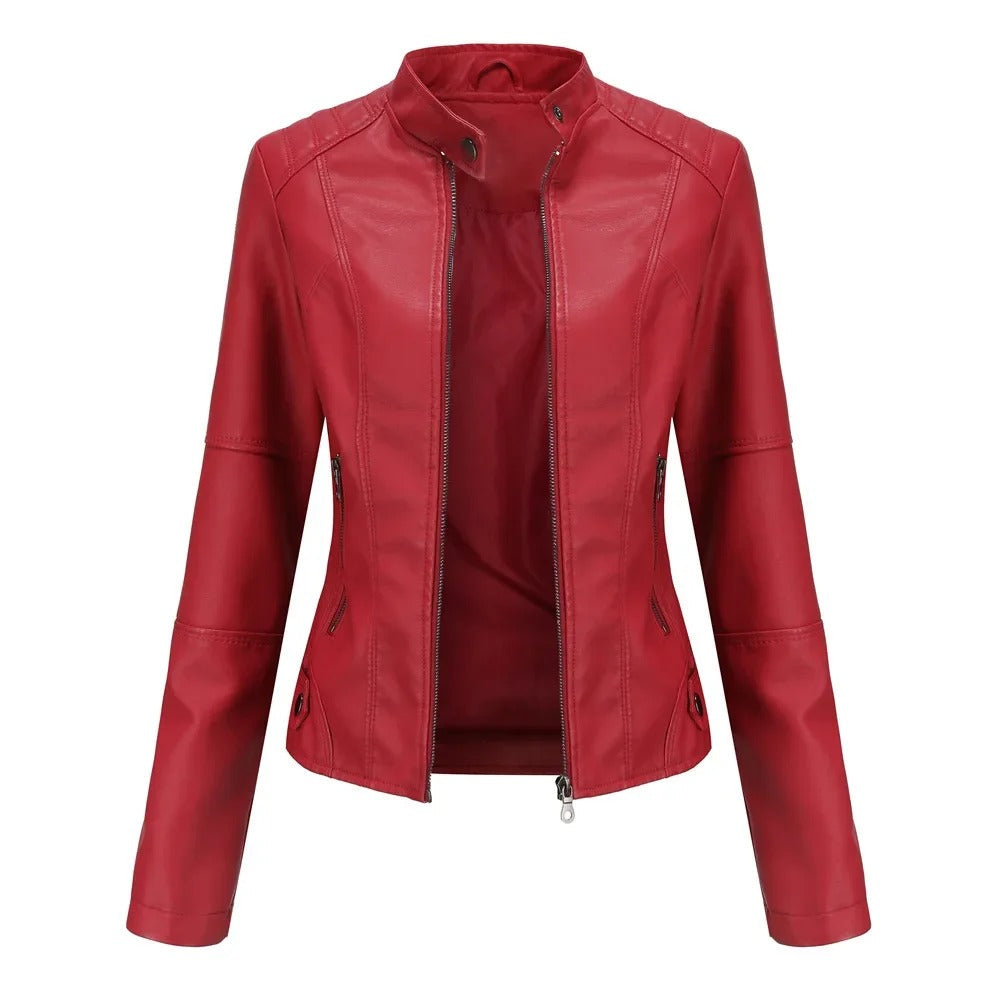 Chaqueta de cuero elegante y moderna
