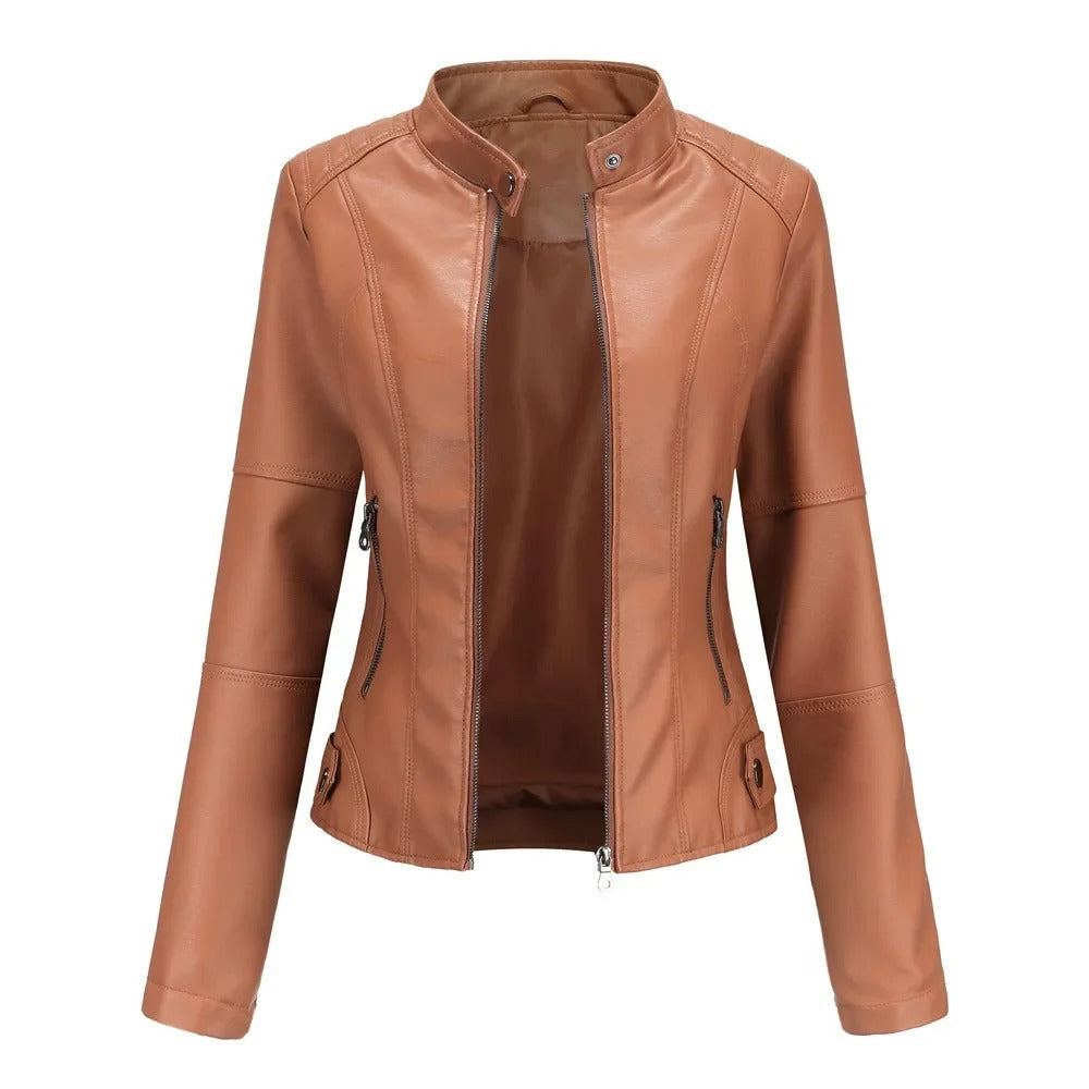 Chaqueta de cuero elegante y moderna