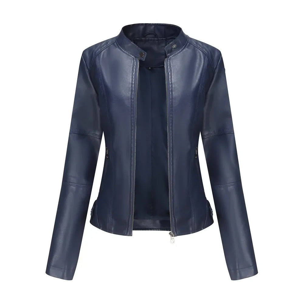 Chaqueta de cuero elegante y moderna