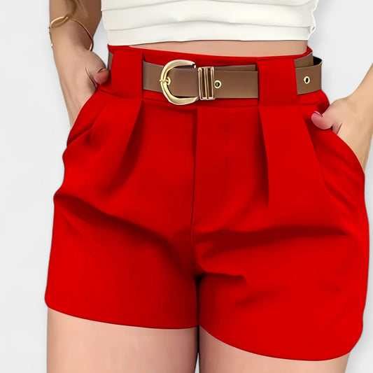 Short Plisado de Tiro Alto