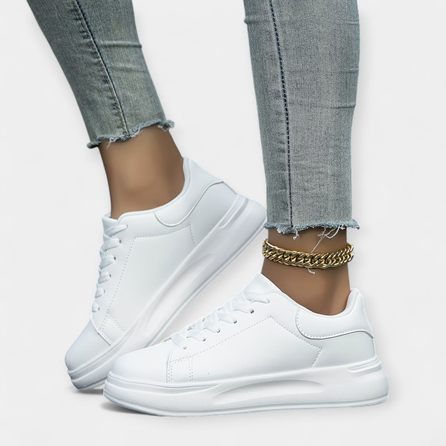 Sneakers de Piel Blancos