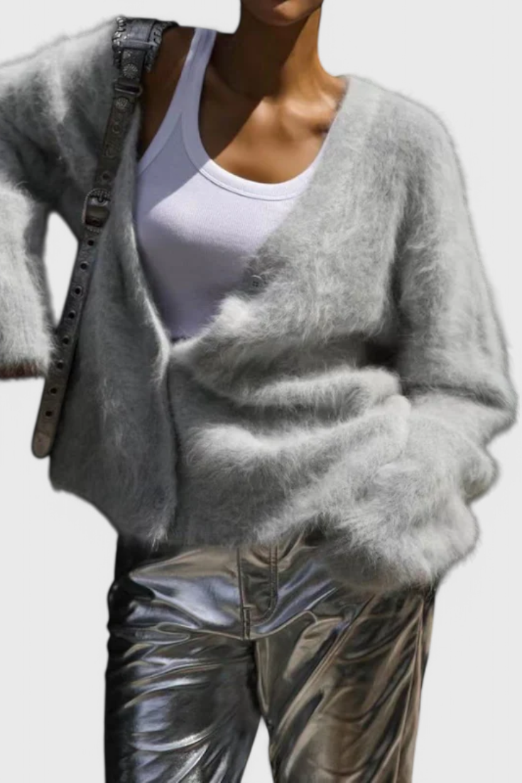 Cardigan Cachemira Daniela Lana de Cordero Ultra Suave Chic