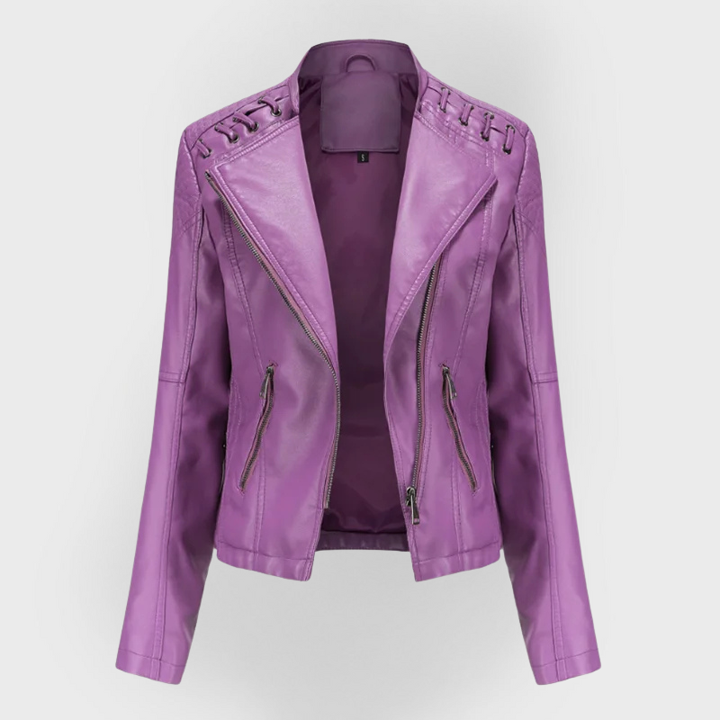 Chaqueta clásica de piel suave