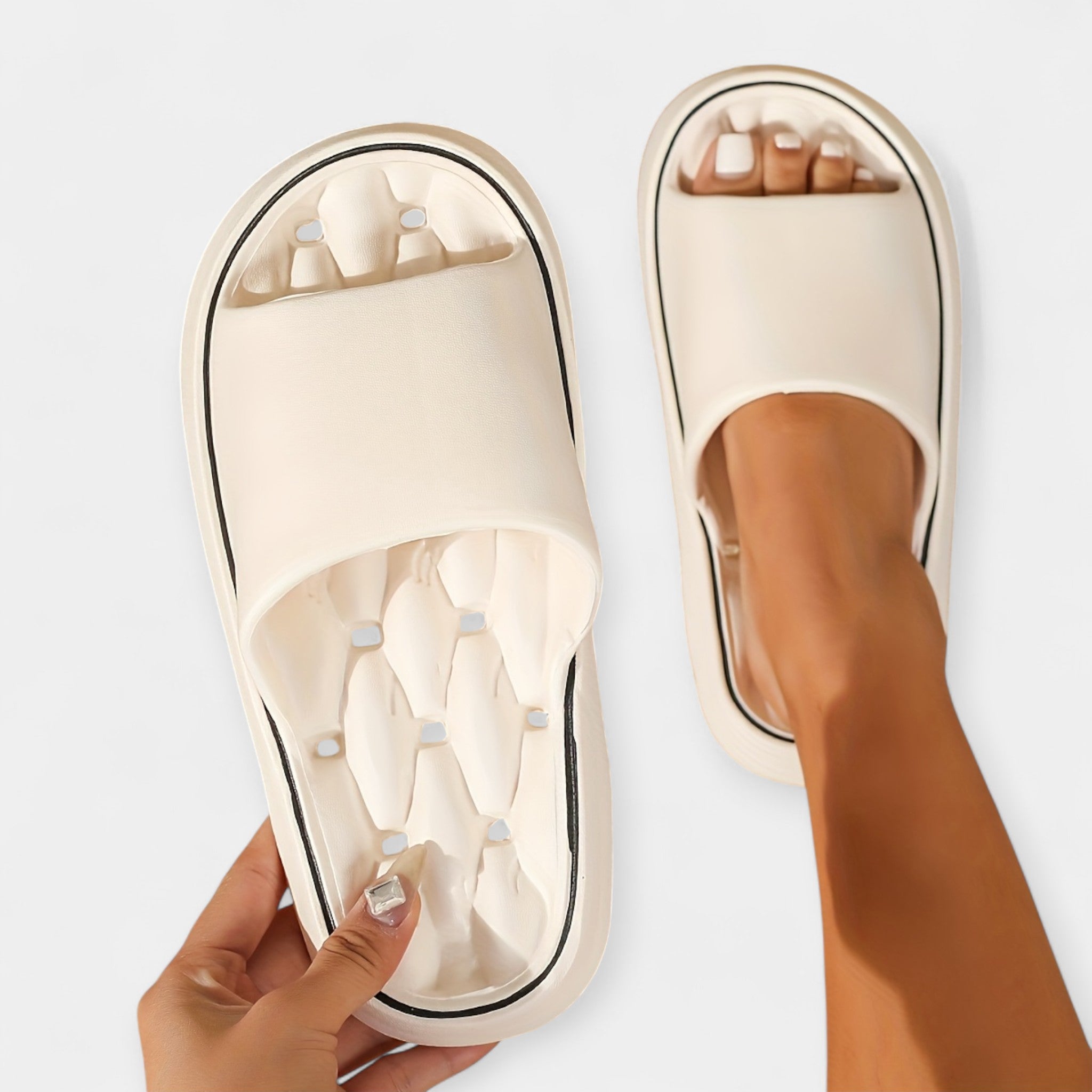 Pantuflas para Mujer con Textura Acanalada