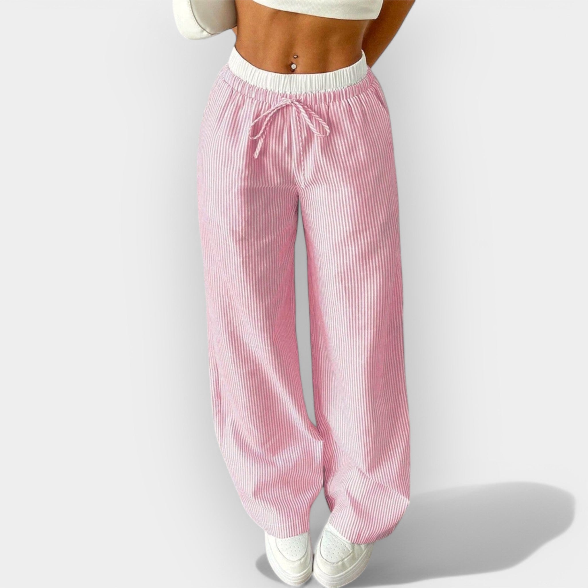 Pantalón Ancho con Rayas