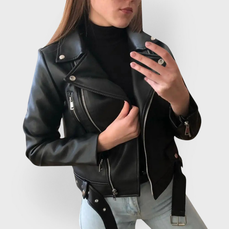Chaqueta de cuero resistente y casual