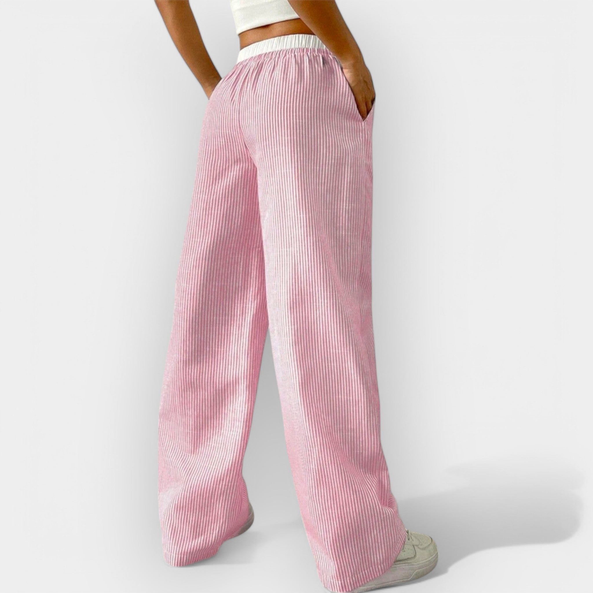 Pantalón Ancho con Rayas