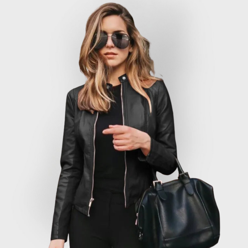 Chaqueta versátil de piel de alta calidad