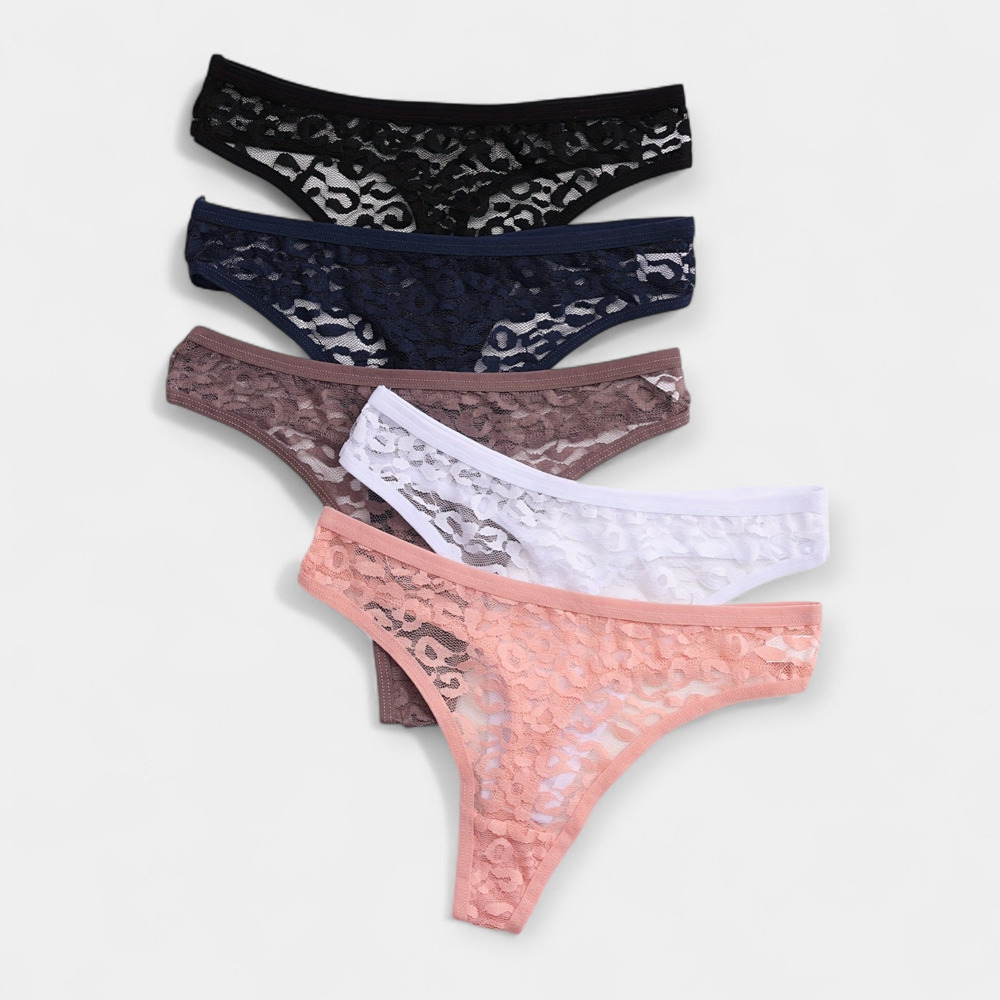 Set de 5 Tangas con Tirantes Sexys