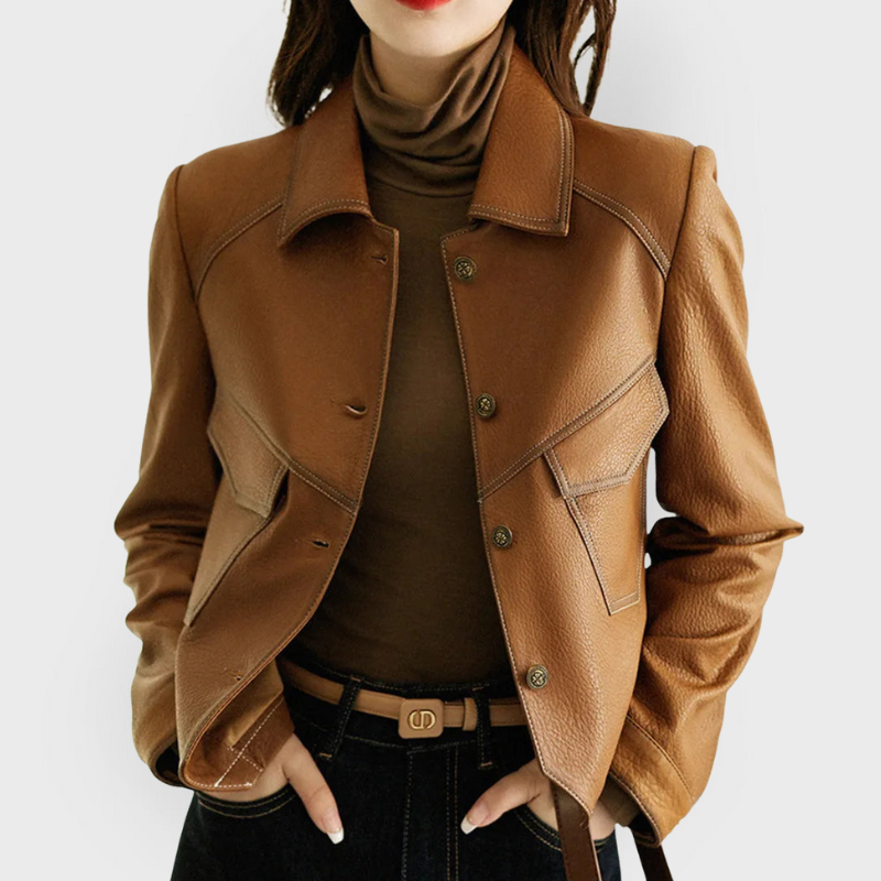 Chaqueta de cuero para la primavera